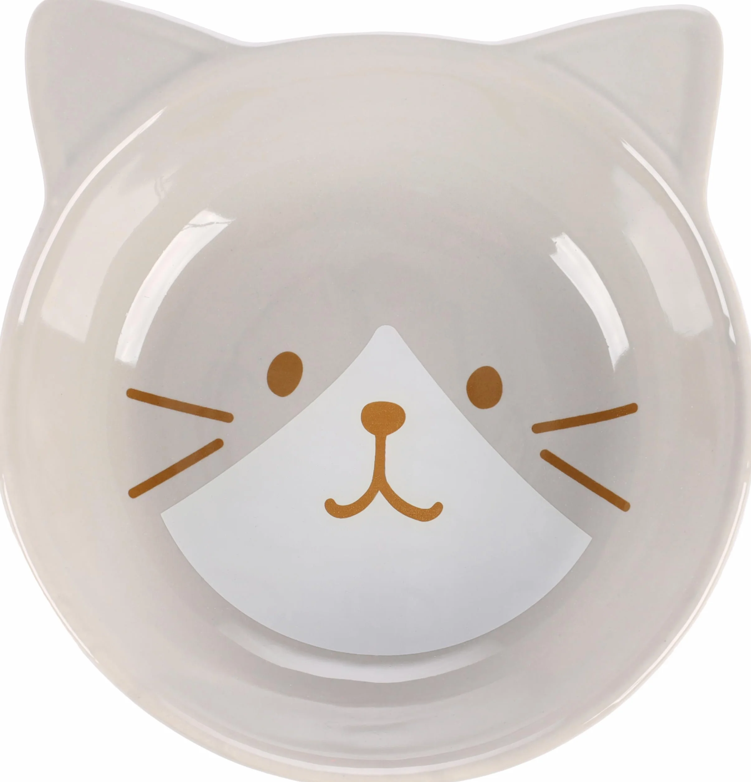 Ciotola per Cibo E Acqua Gatto KAPO Ceramica Grigio Rotonda 280ML 13,5x4CM