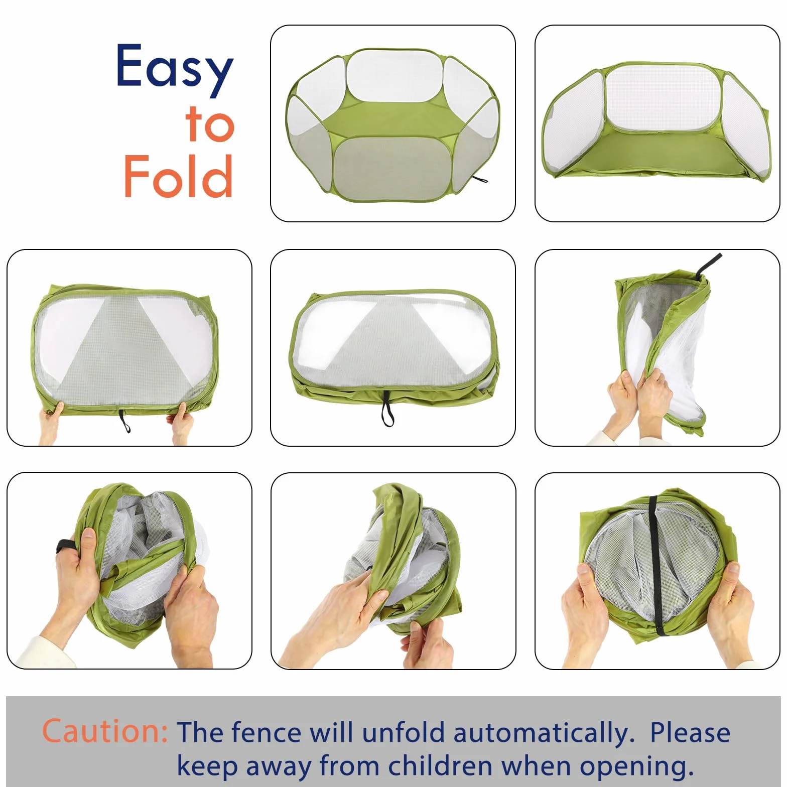 Pawaboo Box per Piccoli Animali, Tenda Impermeabile per Gabbia per Piccoli Animali Domestici con Struttura in Filo D'acciaio, Recinto per Cortile All'aperto per Pulcini/Gattini/Cuccioli, Avocado Verde