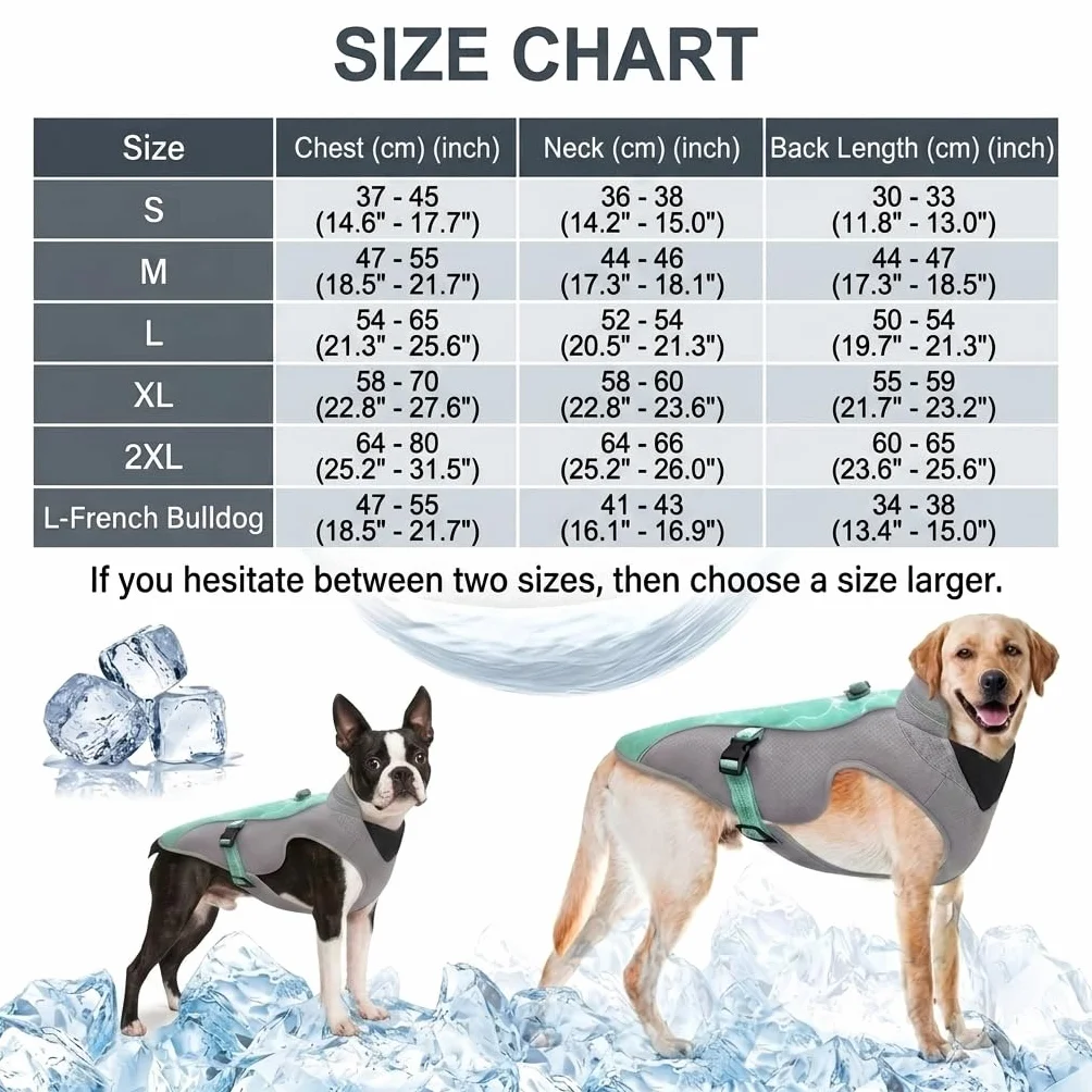 Gilet Rinfrescante per Cane Leggero - Pettorina Refrigerante UV per Spiaggia, Traspirante Cappotto Raffreddamento Estivi (Verde M)