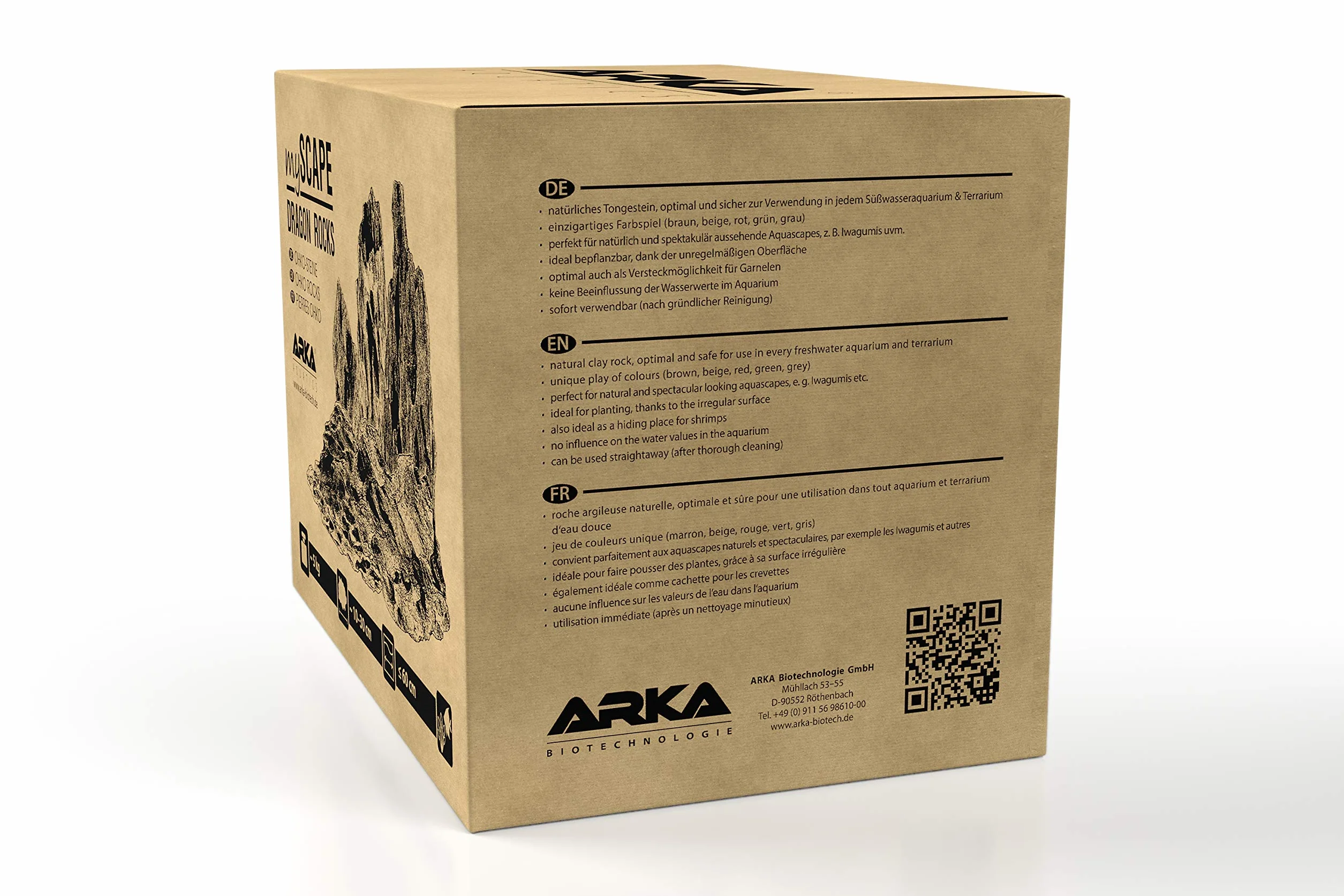 ARKA Rocce Dragon 5 kg mySCAPE – Set Rocce Naturali per aquascaping Dolce – Mix 10–30 cm Ideale per Nano acquari Fino a 80 L – strutturate, porose, piantabili – per Scape Iwagumi, Triangolo, Isola