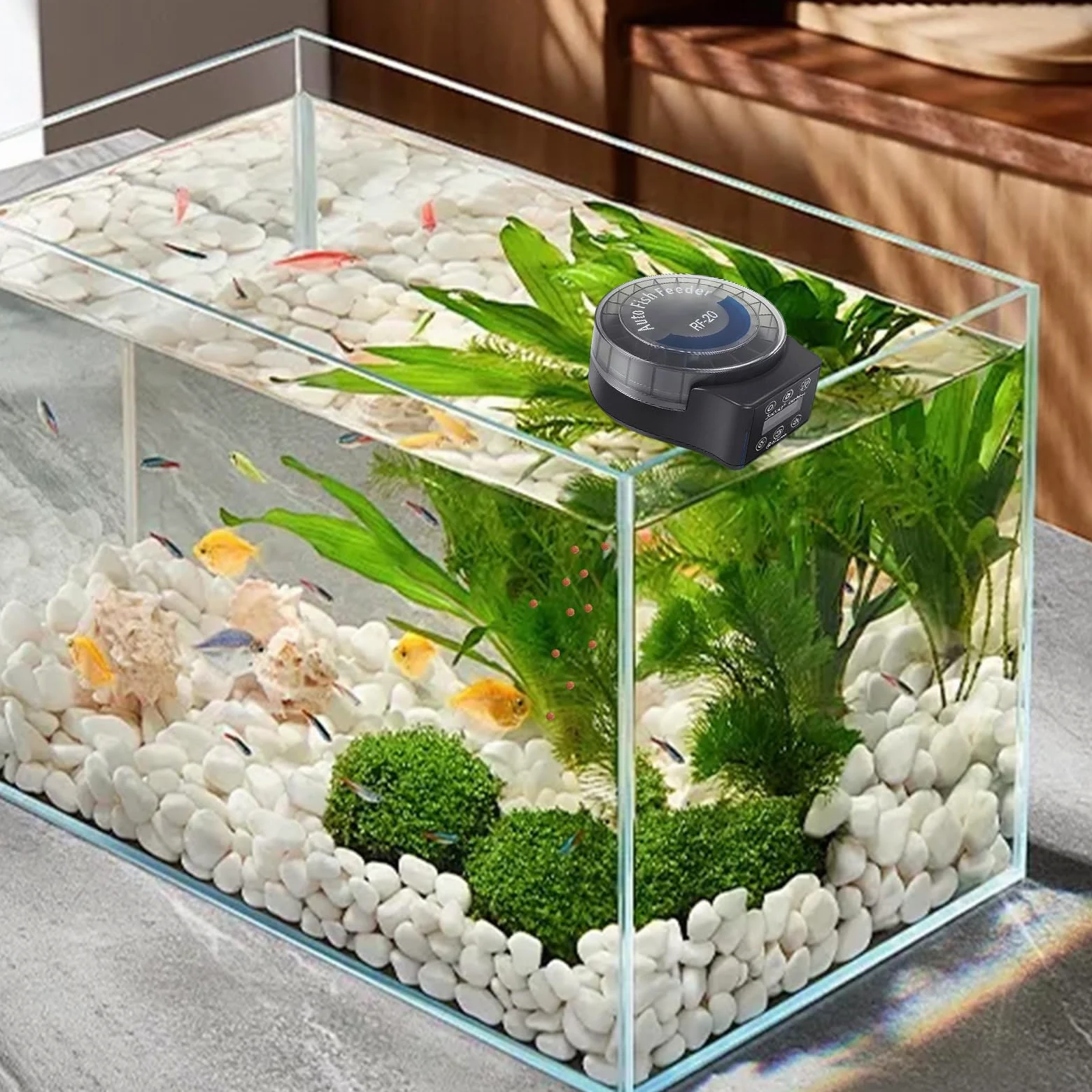 Alimentatore Automatico per Acquario 6 Timer Alimentatore Automatico per | Alimentatore per Pesci Programmabile per Tartarughe Betta Axolotl Gamberi Acqua Dolce e Salata