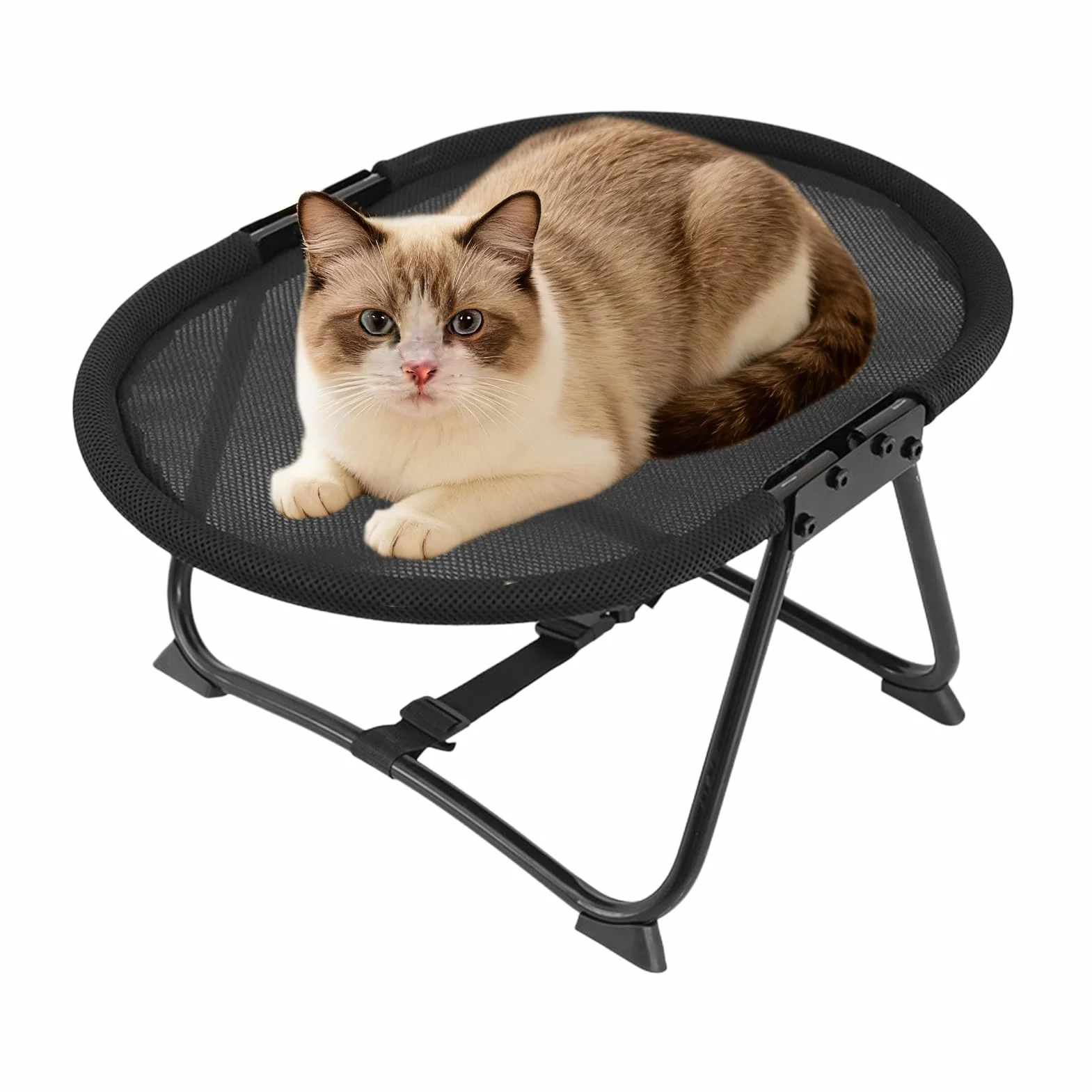 Generico Rialzato Cani | Brandina Portatile Pieghevole Antiscivolo | Amaca Traspirante 57x41x26cm | Cuccia Sopraelevata | Animali Domestici Gatti Cuccioli Riposo Sonno Campeggio Esterno