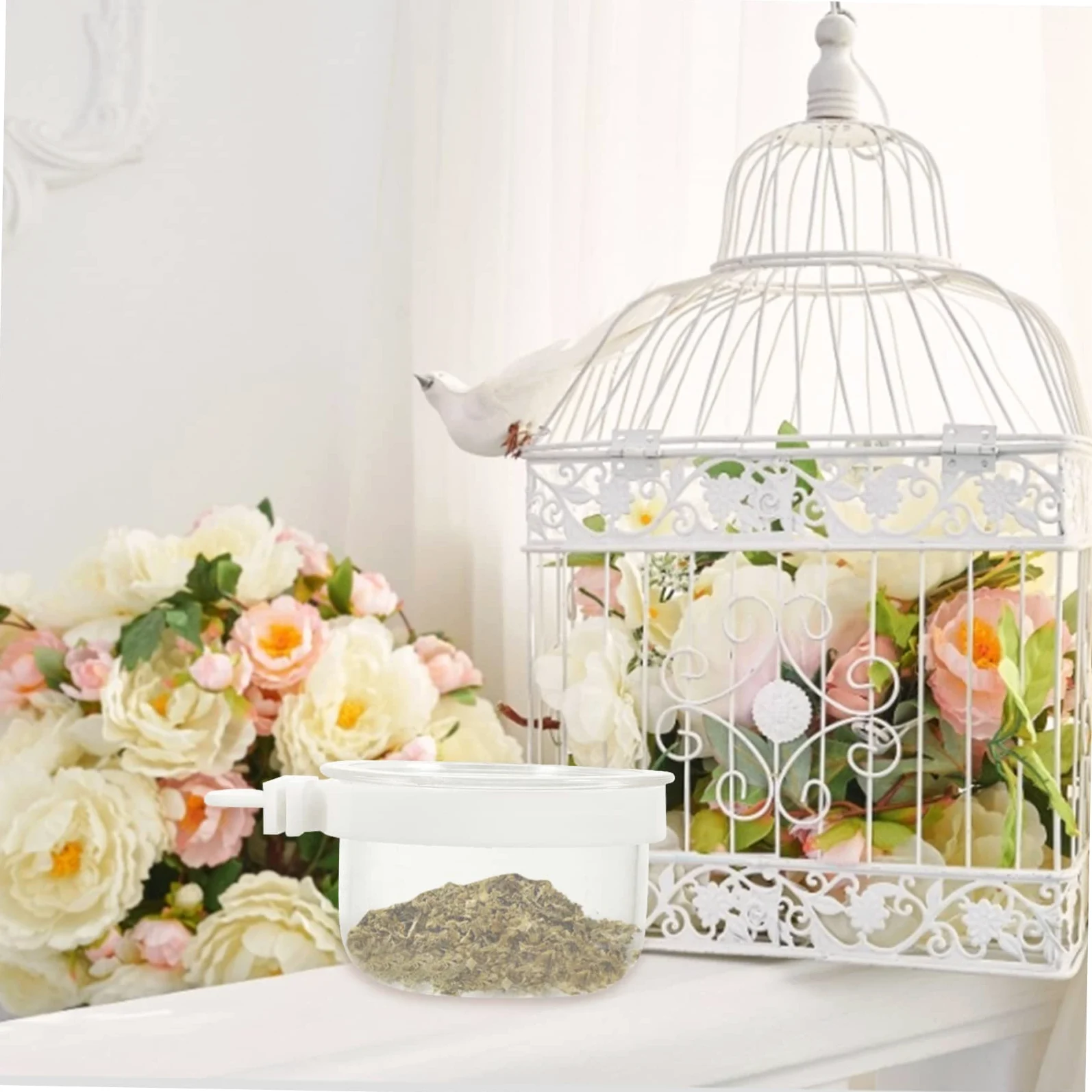 YARNOW 20 Pz mangiatoia per pappagalli bird feeder mangiatoia pappagalli piatto per l'alimentazione degli uccelli tazza per gabbia per uccelli mangiatoie per domestico