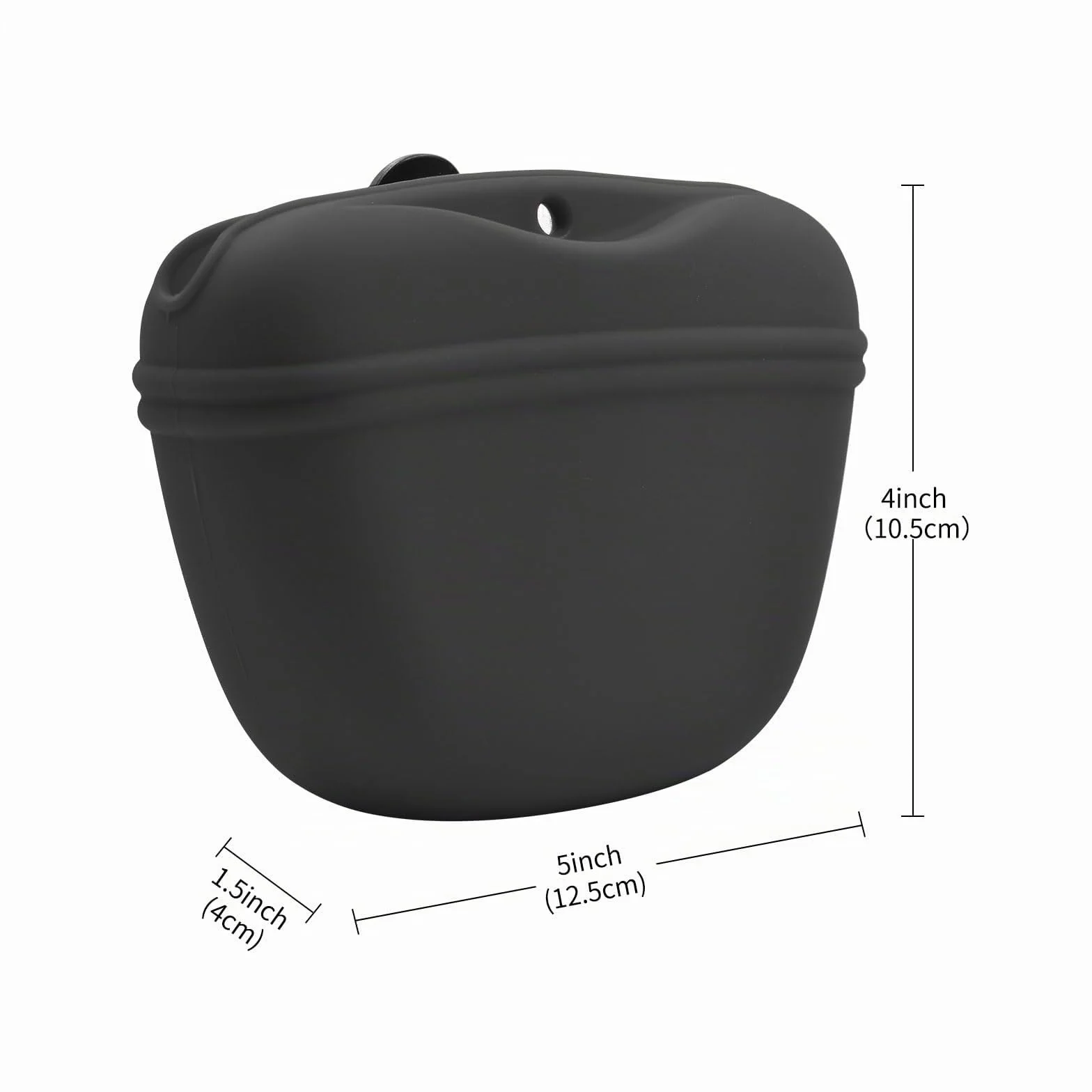 AUDWUD Custodia in Silicone per crocchette per Cani,Contenitore Portatile per l'addestramento Comoda Chiusura con Fibbia Magnetica e Clip in Vita,Senza BPA