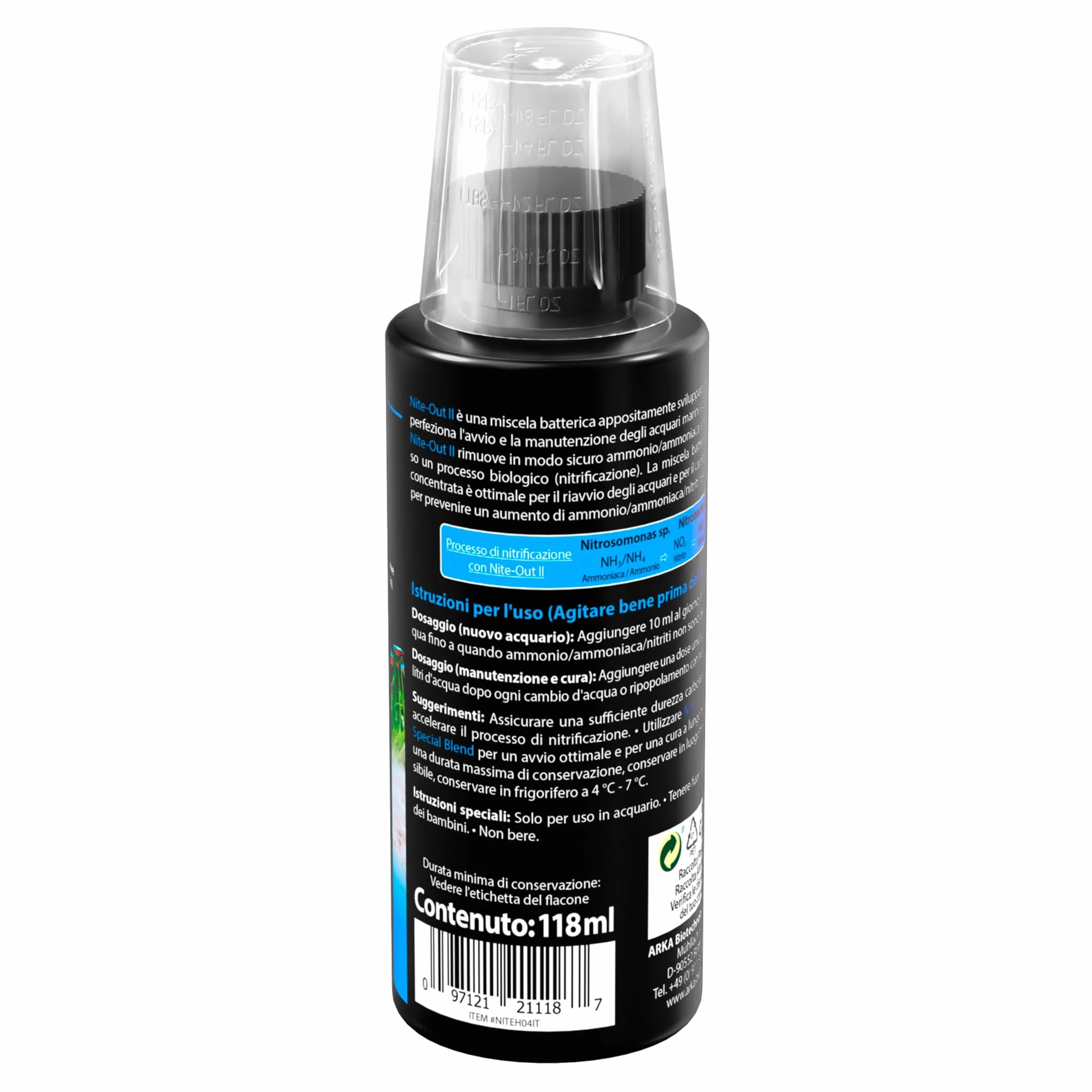 Batteri avviamento acquario – MICROBE-LIFT Nite-Out II 473 ml – per nuovi allestimenti, cambi d’acqua e inserimento pesci – riduce ammonio e nitriti – attivo subito, biologico e sicuro – ARKA