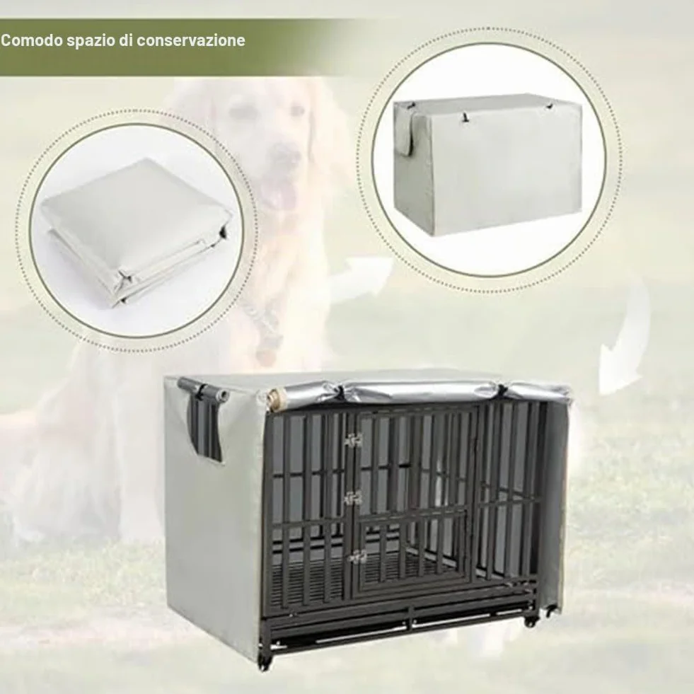 StarRing Copertura per gabbia metallica per animali domestici da esterno, copertura per gabbia metallica traspirante universale Oxford 210d universale, copertura ombreggiante per gabbia antivento con