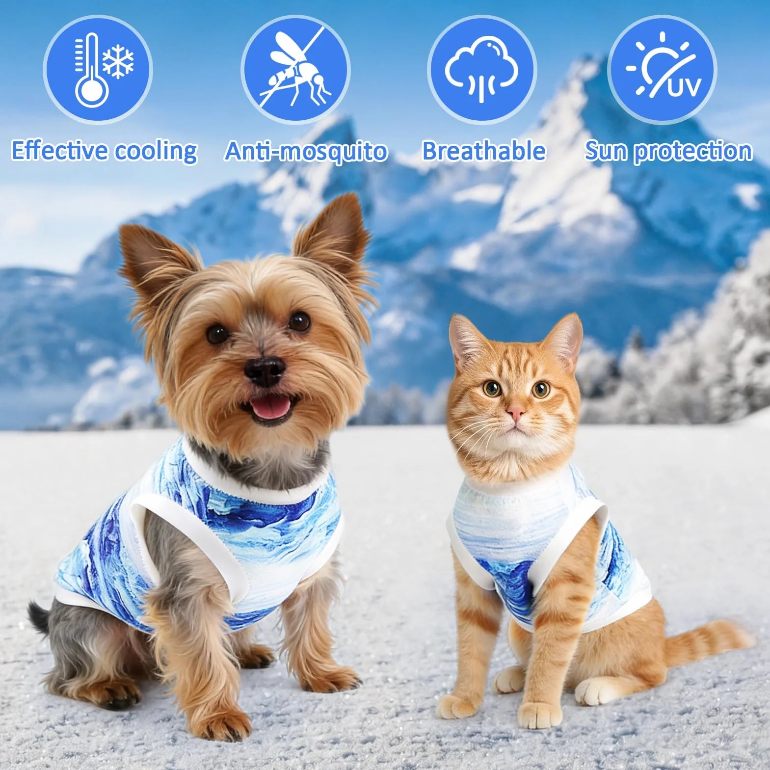 Gilet Rinfrescante per Cani Traspirante Leggero Taglia Media Piccola