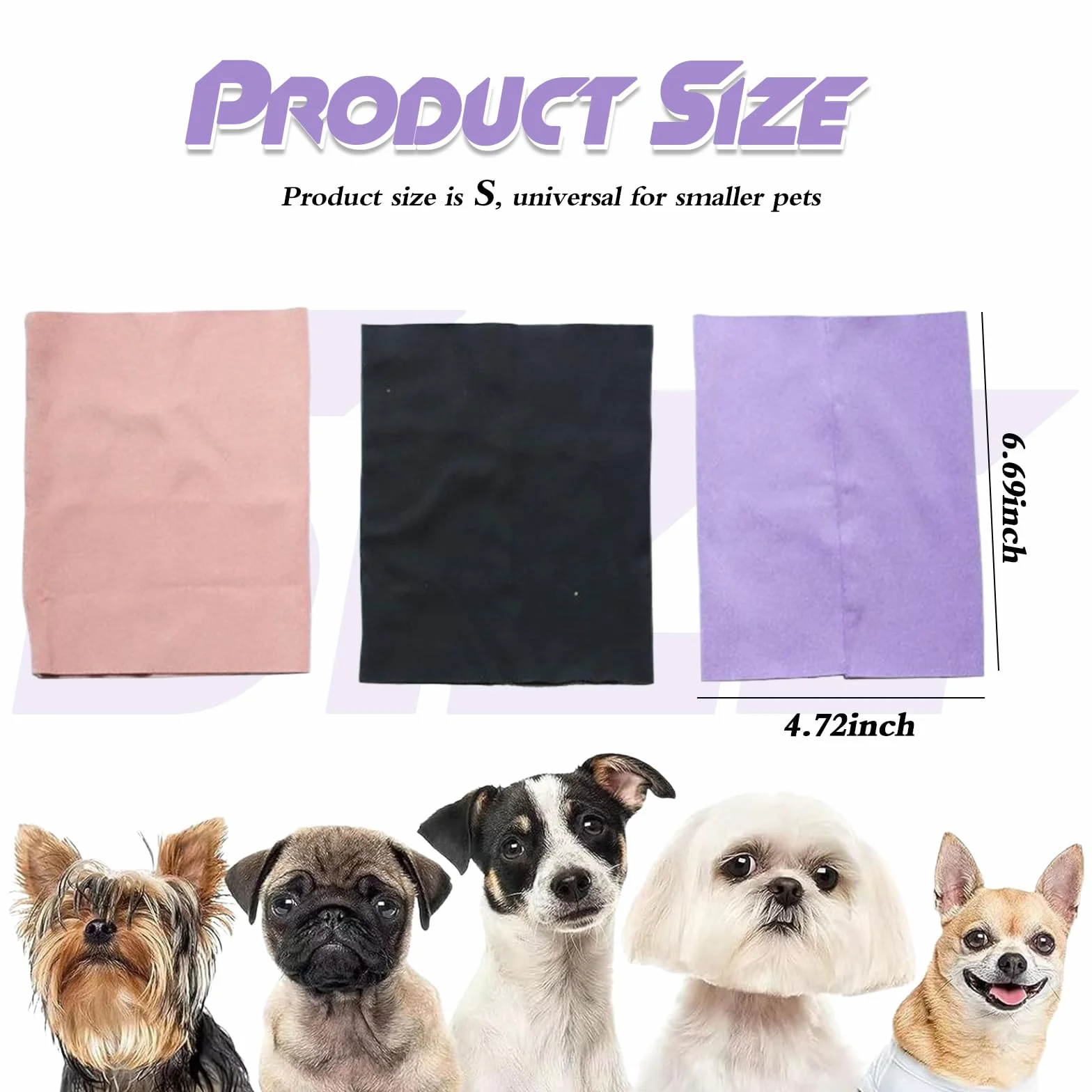 Copriorecchie per Cani Set di 3 Cuffie Antirumore Nero Viola Rosa