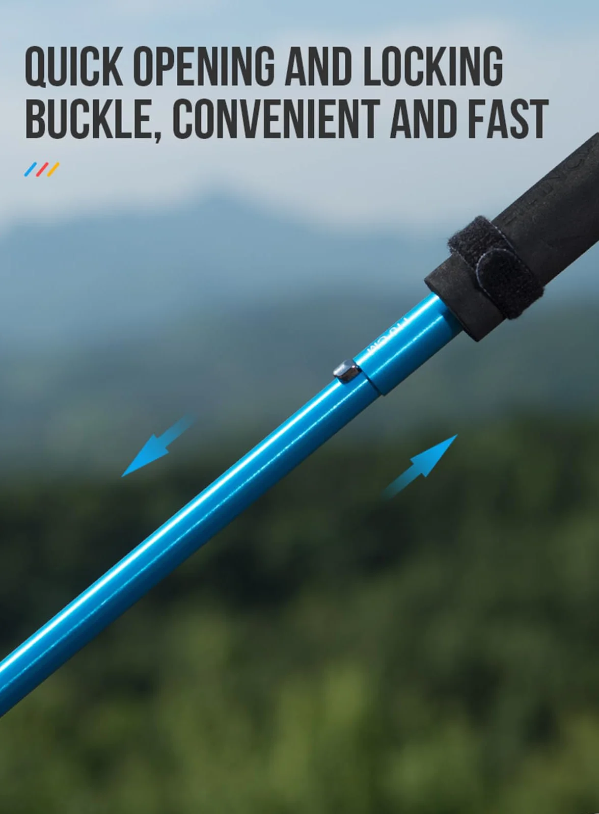 AONIJIE Bastoncini Trekking Pieghevoli Alluminio Ultraleggero 110CM 120CM