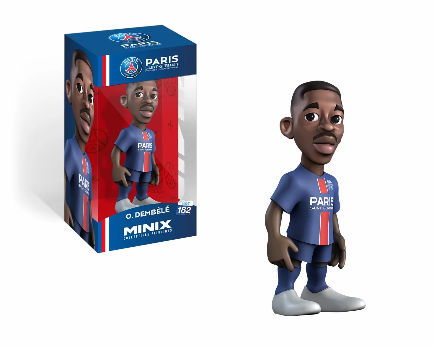 MINIX - Football Stars #182 - PSG - Dembele 10 - Statuetta da collezione 12 cm