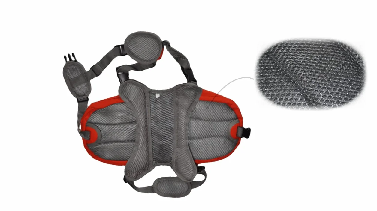Zaino bisaccia per cani regolabile per trekking, imbracatura con manico per viaggi. Doppia tasca grande per accessori. Sicurezza e striscia riflettente, traspirante comoda leggera.