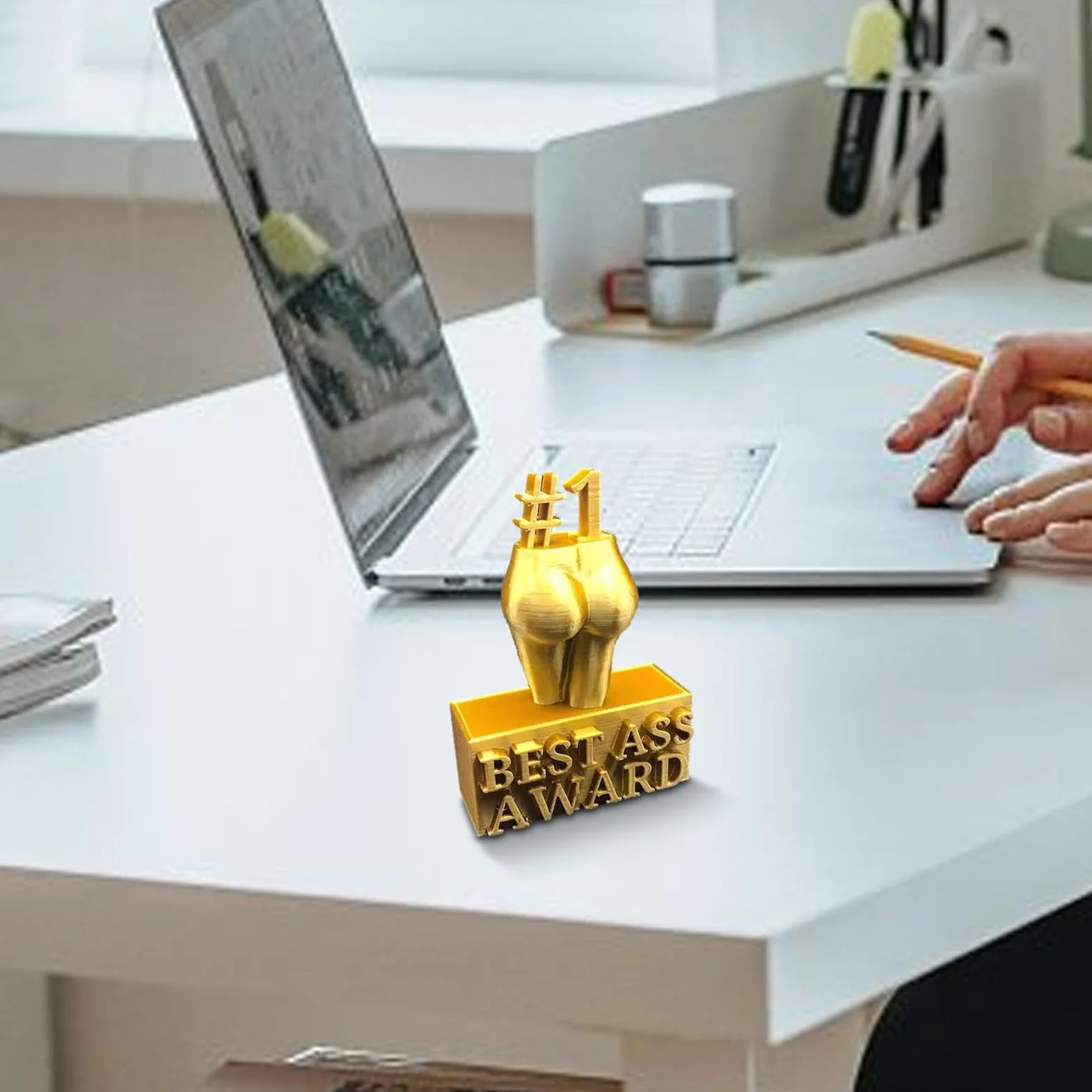 Miglior Ass Award, Per Il Miglior Culo, Scultura Mano Arredamento Trofei Ornamento, Miglior Asso Dorato Resina Trofei, Decorazioni Da Scrivania Resina