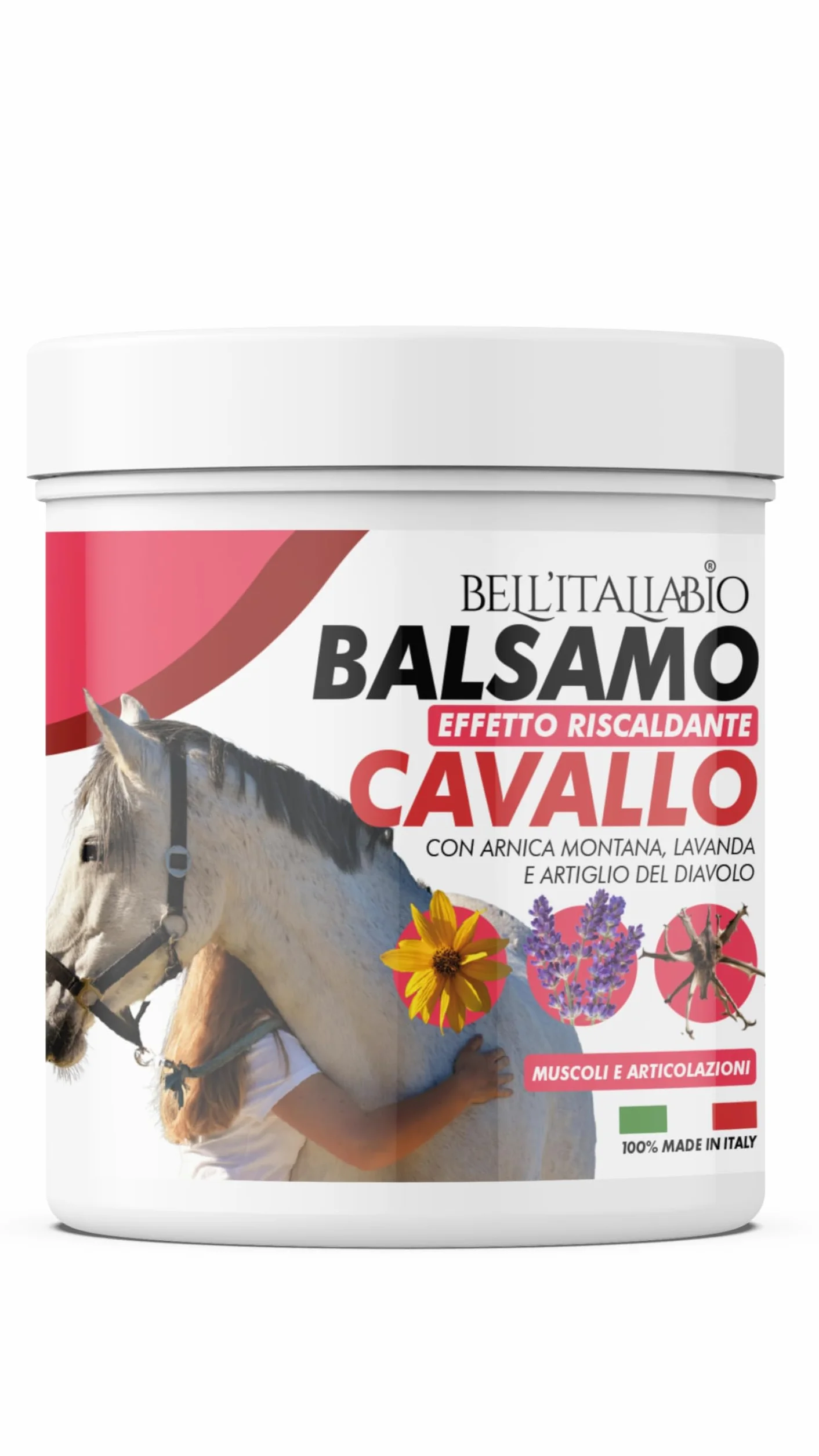 Balsamo Cavallo Riscaldante con Arnica 600ml Crema Sportiva per Tensioni Muscolari
