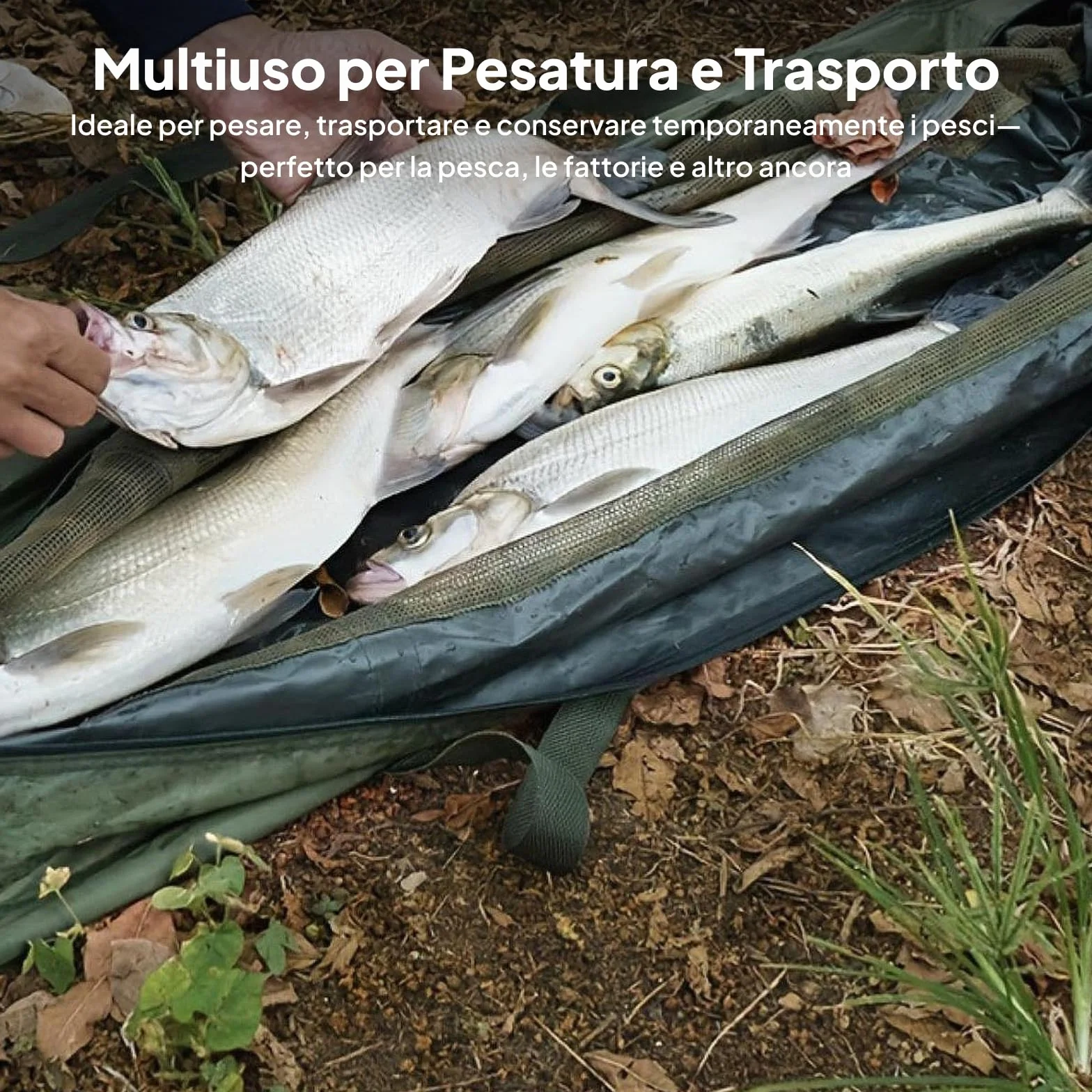 Pesca di pesatura Sacchetto di pesatura all'aperto Sacchetto di Pesce Protettivo di Grande capacità per Pesce pescato pesatura in Sacca da Pesca