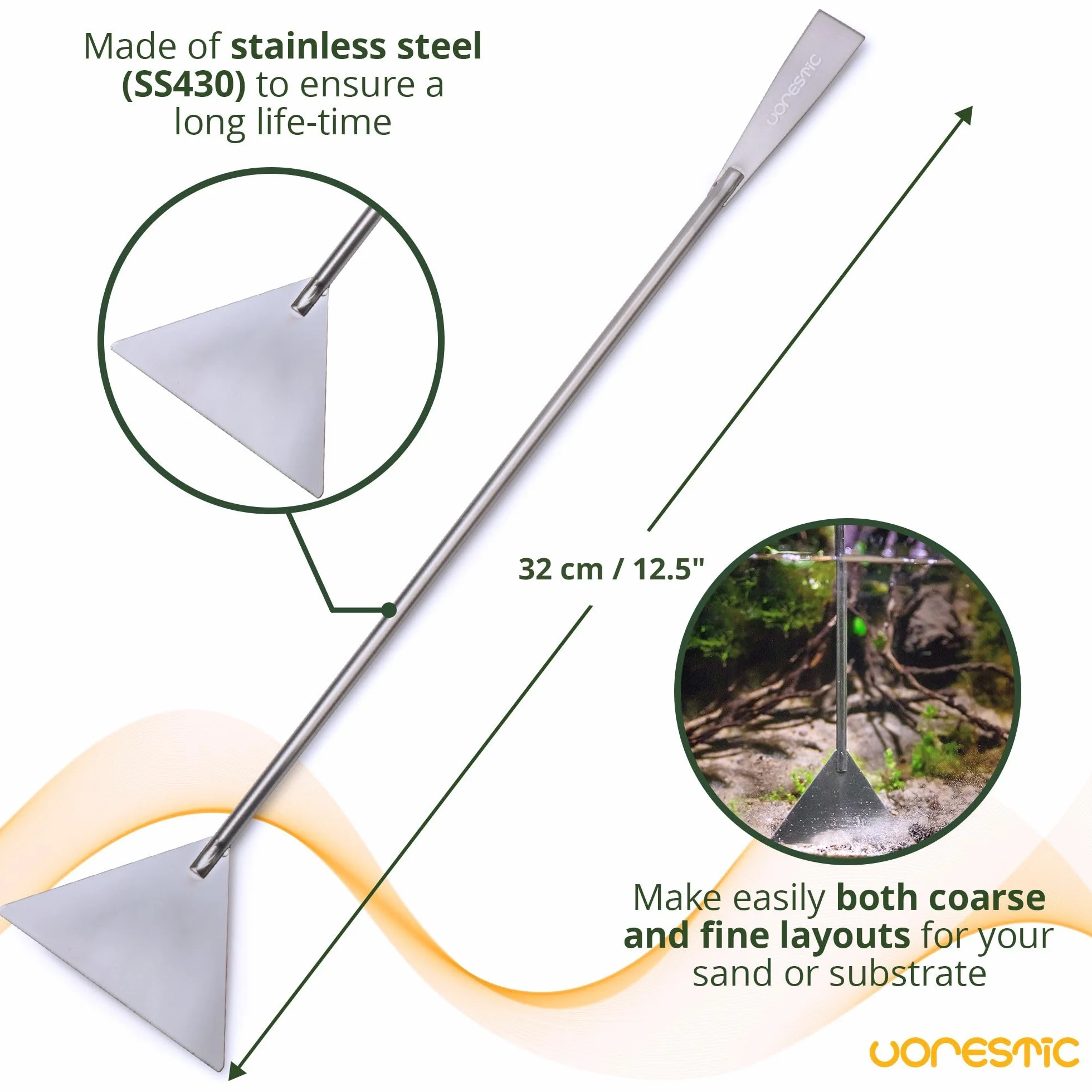 VORSTIC 4 in 1 Accessori per Acquario, Forbici, Pinze, Spatola