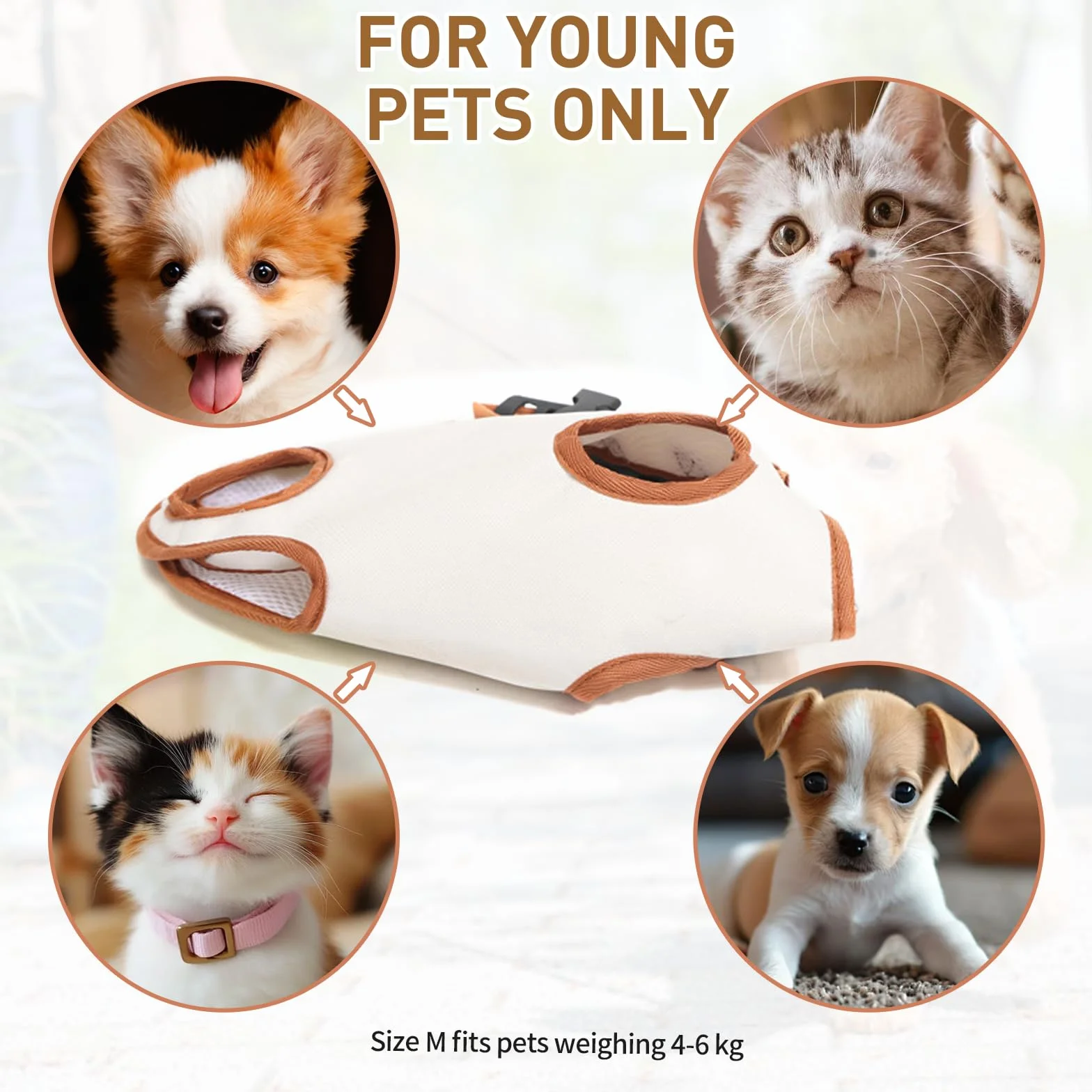 Trasportino Zaino per Cani Fino a 6 kg, Borsa da Viaggio Regolabile per Cane Gatto