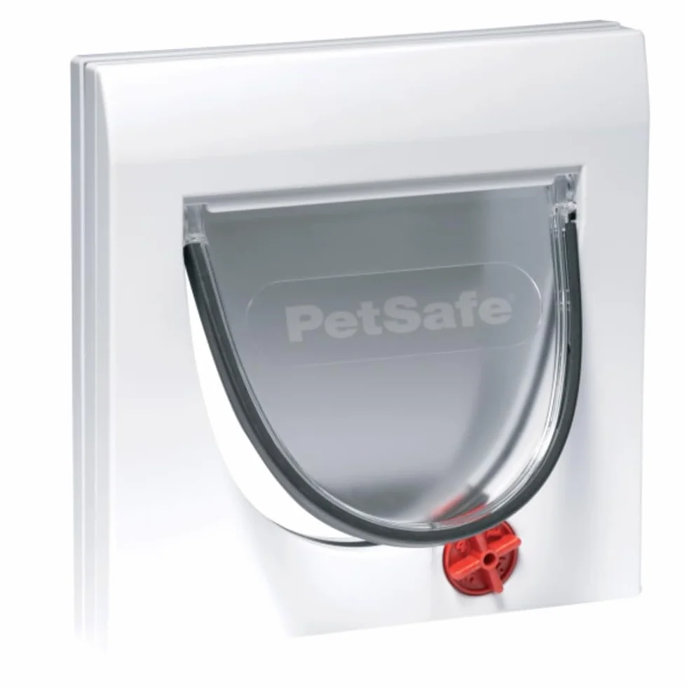 PetSafe Staywell Classic Gattaiola Manuale per Gatti Chiusura Magnetica 4 Modalità di Bloccaggio Bianco