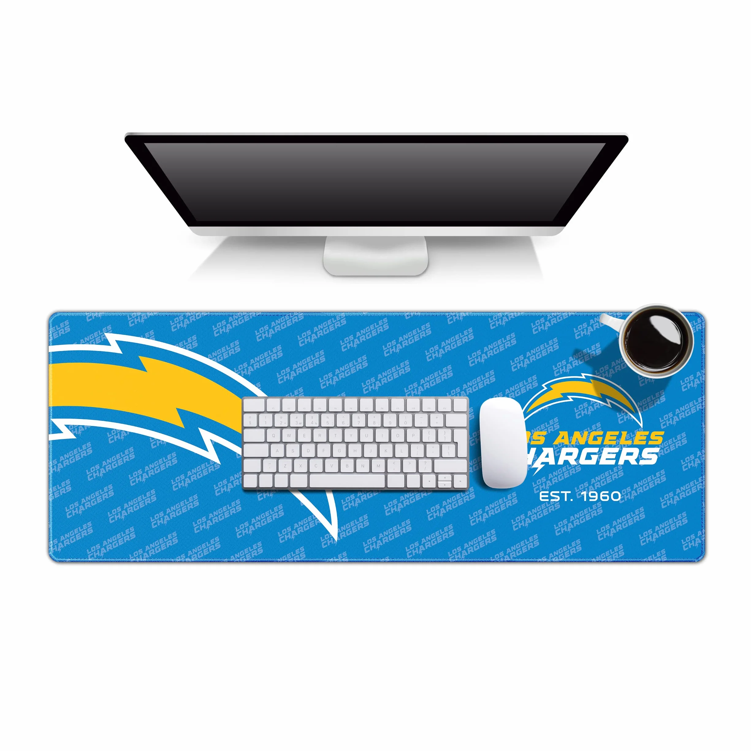 YouTheFan NFL Los Angeles Chargers Logo Series - Sottomano da scrivania SMU