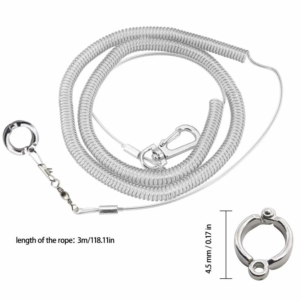 Cavigliera per Uccelli da Compagnia, Catena per Pappagalli Pettorina per Uccelli Pappagallo Ultraleggera Guinzaglio Anti-morso Volo All'aperto Corda da Addestramento Forniture per Animali