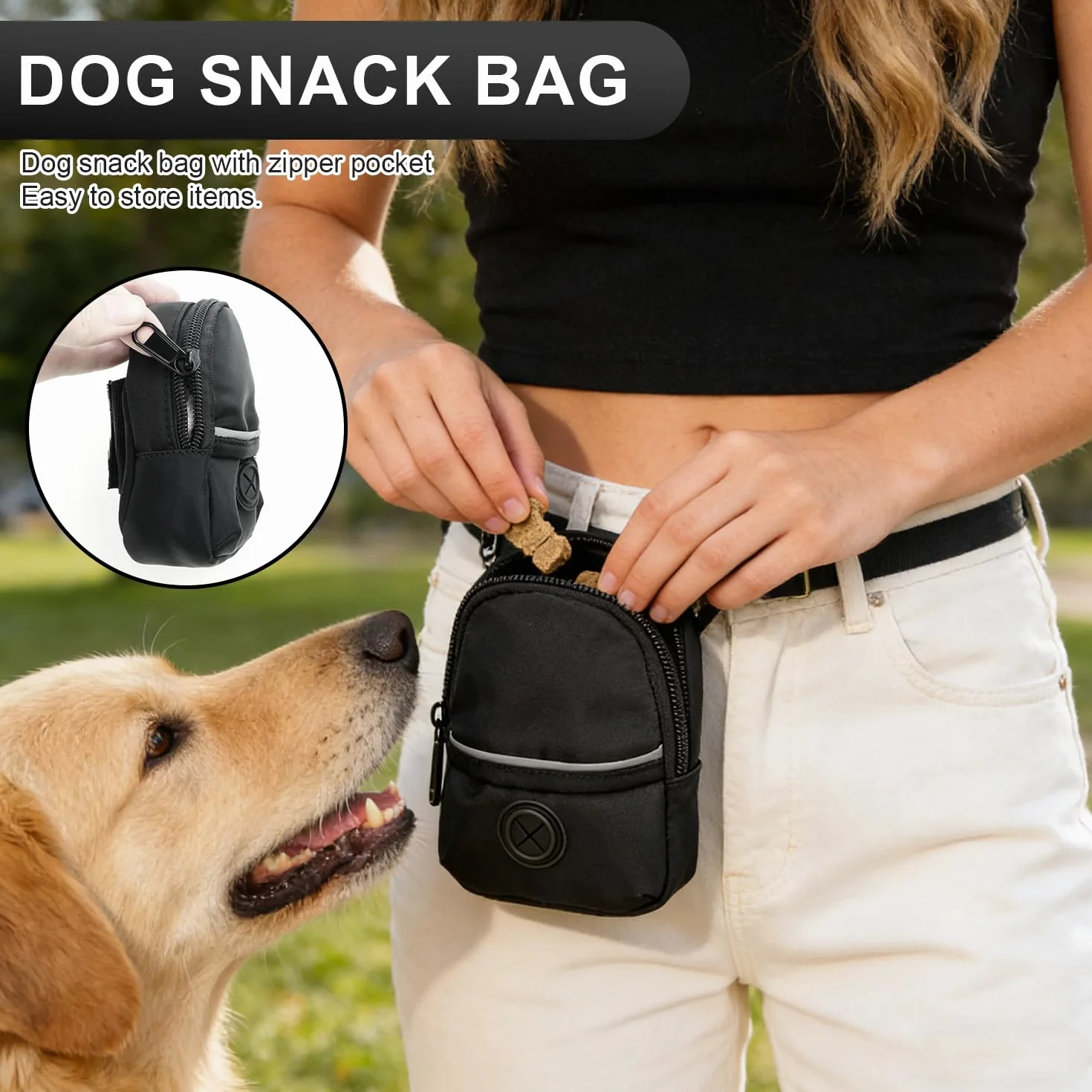 Porta Premietti per Cani Addestramento, Borsa Allenamento All'aperto Portasacchetti Cane Cacca Porta Sacchetti Cane Animali Domestici per Addestramento e Passeggiate