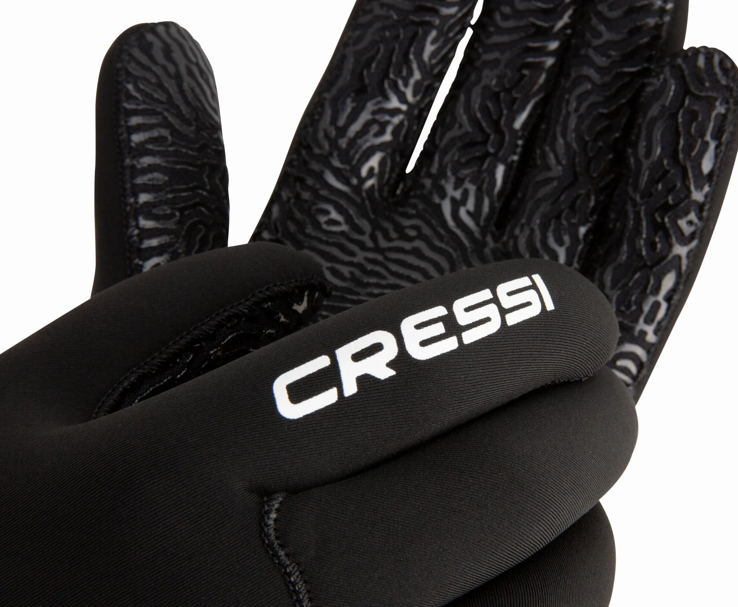 CRESSI Cruz Gloves 3mm - Guanti per Immersione in Neoprene Nero 3mm Anti Slip Palm System, Adulto Unisex