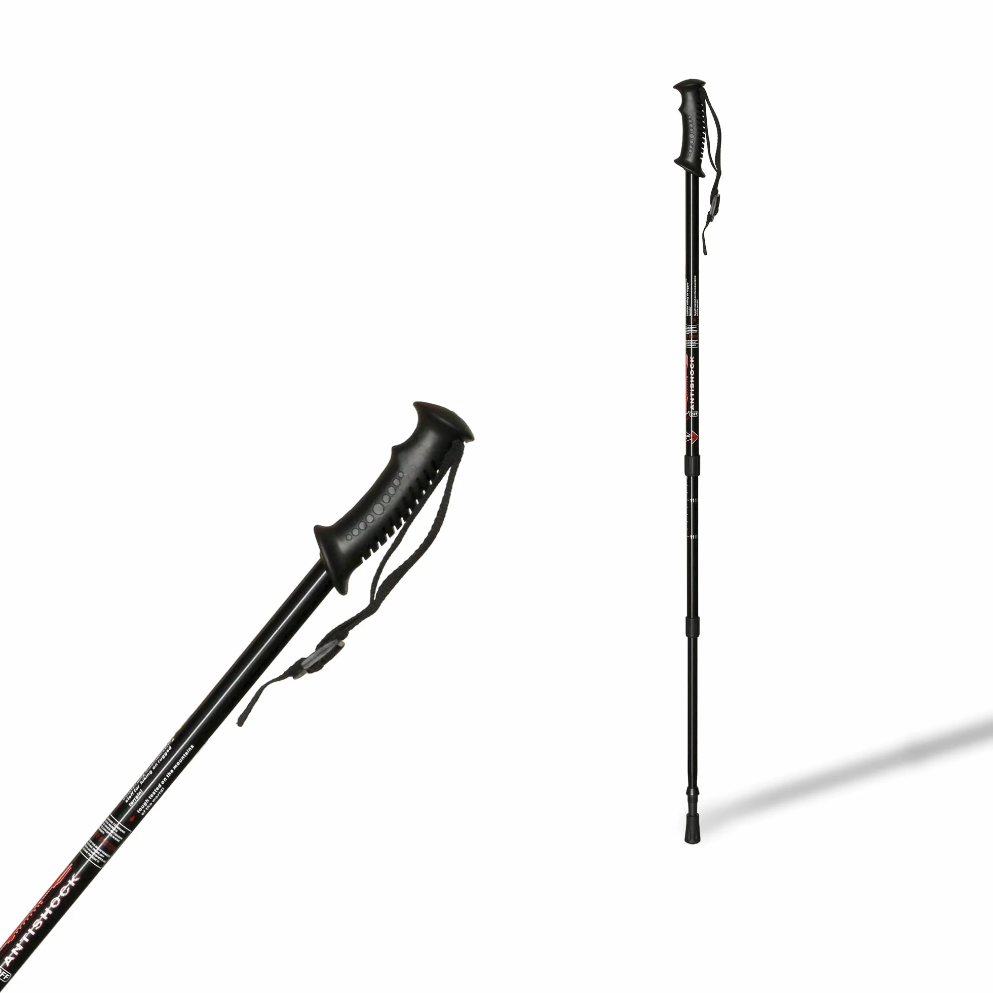 Bastone da trekking estensibile in alluminio, colore nero (544)