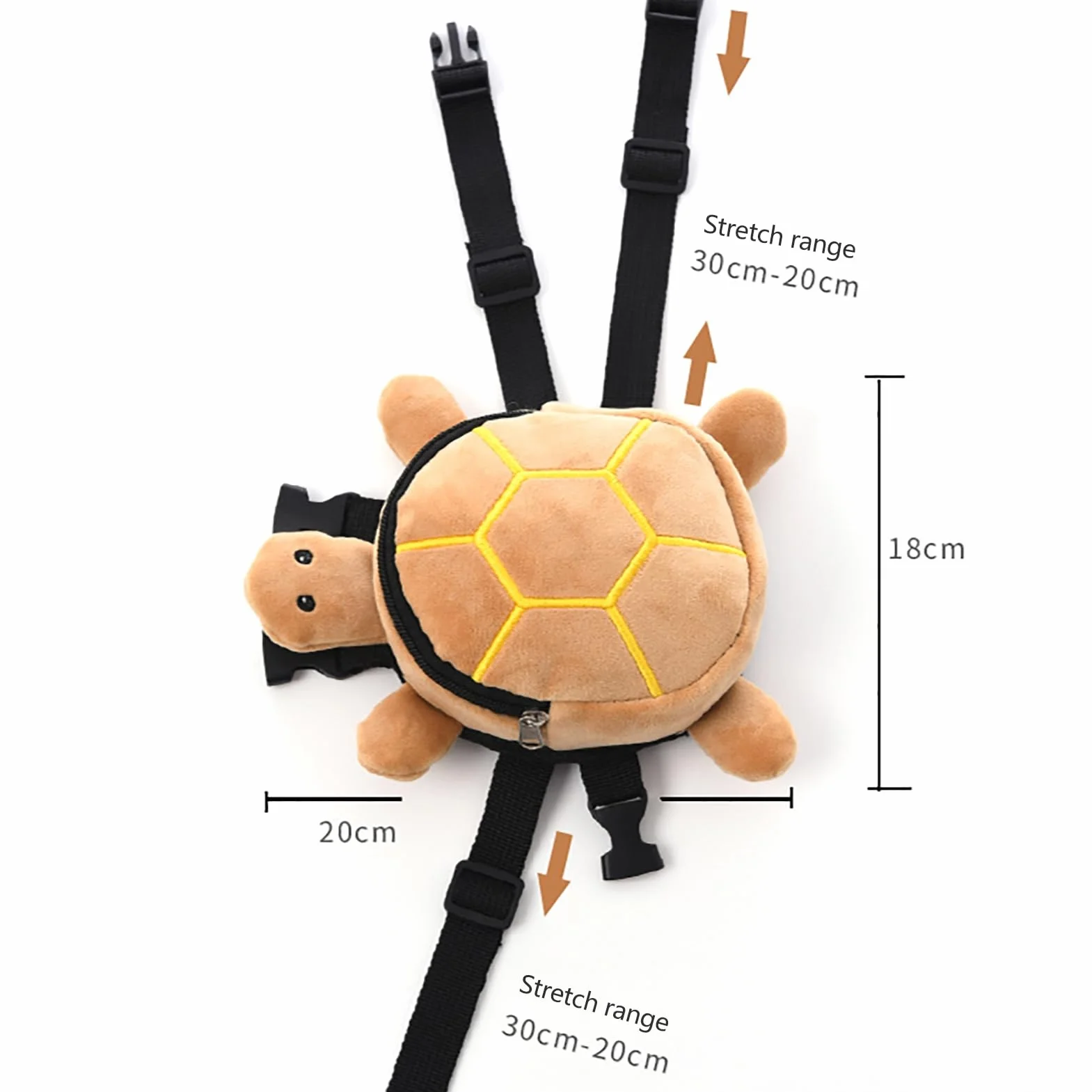 Zaino con imbracatura per cani a forma di tartaruga carino, regolabile, borsa da sella per cuccioli, impermeabile, indossabile da solo, con cerniera, forma creativa, chiusura a cerniera, lunga