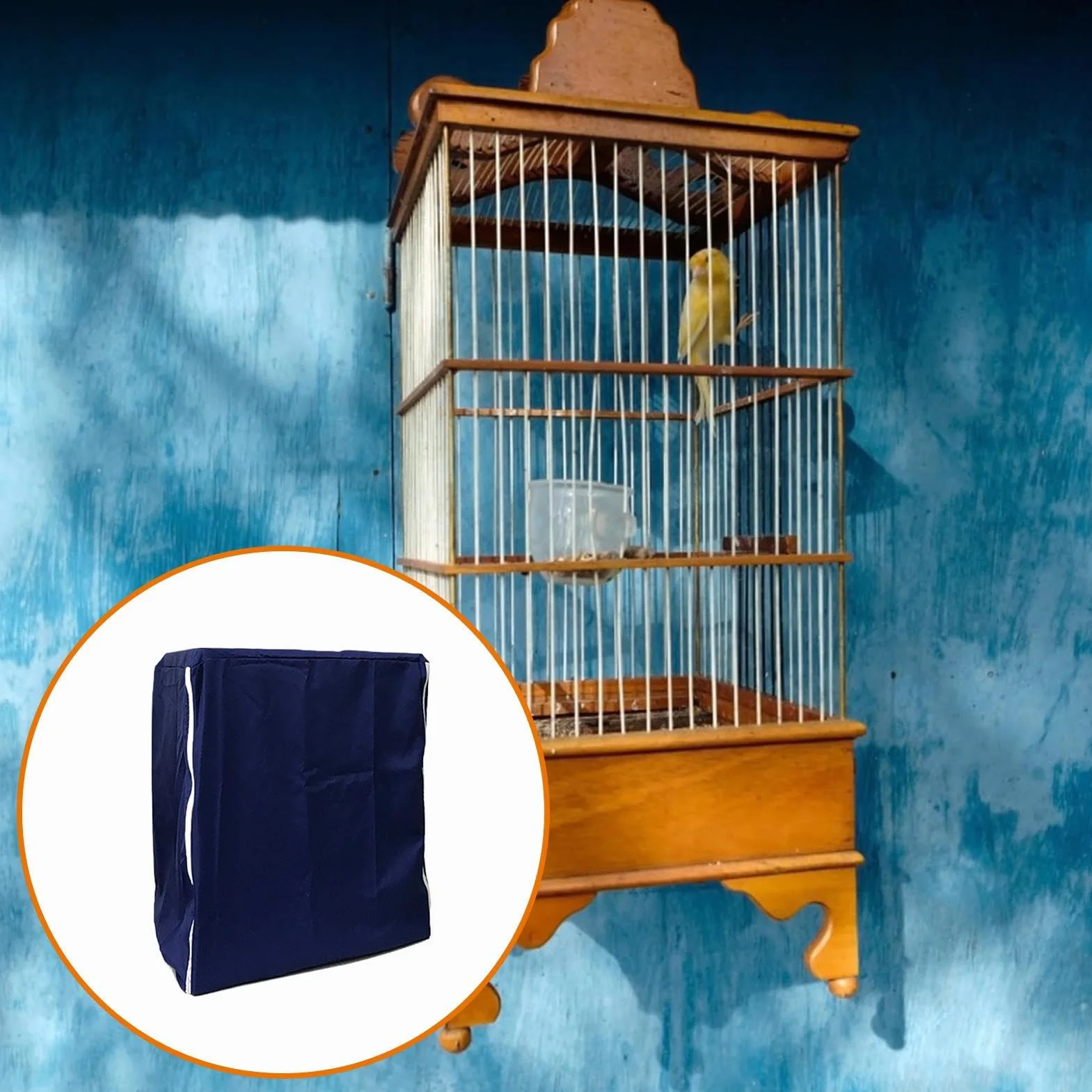 Copertura Per Gabbia Di Parrocchetti | Traspirante Quadrato Antiluce | Grande Copertura Gabbia Uccelli con Cerniera - per Gioco Sonno Casa Interno Pappagalli Parrocchetti Balcone Cura Quotidiana Prote