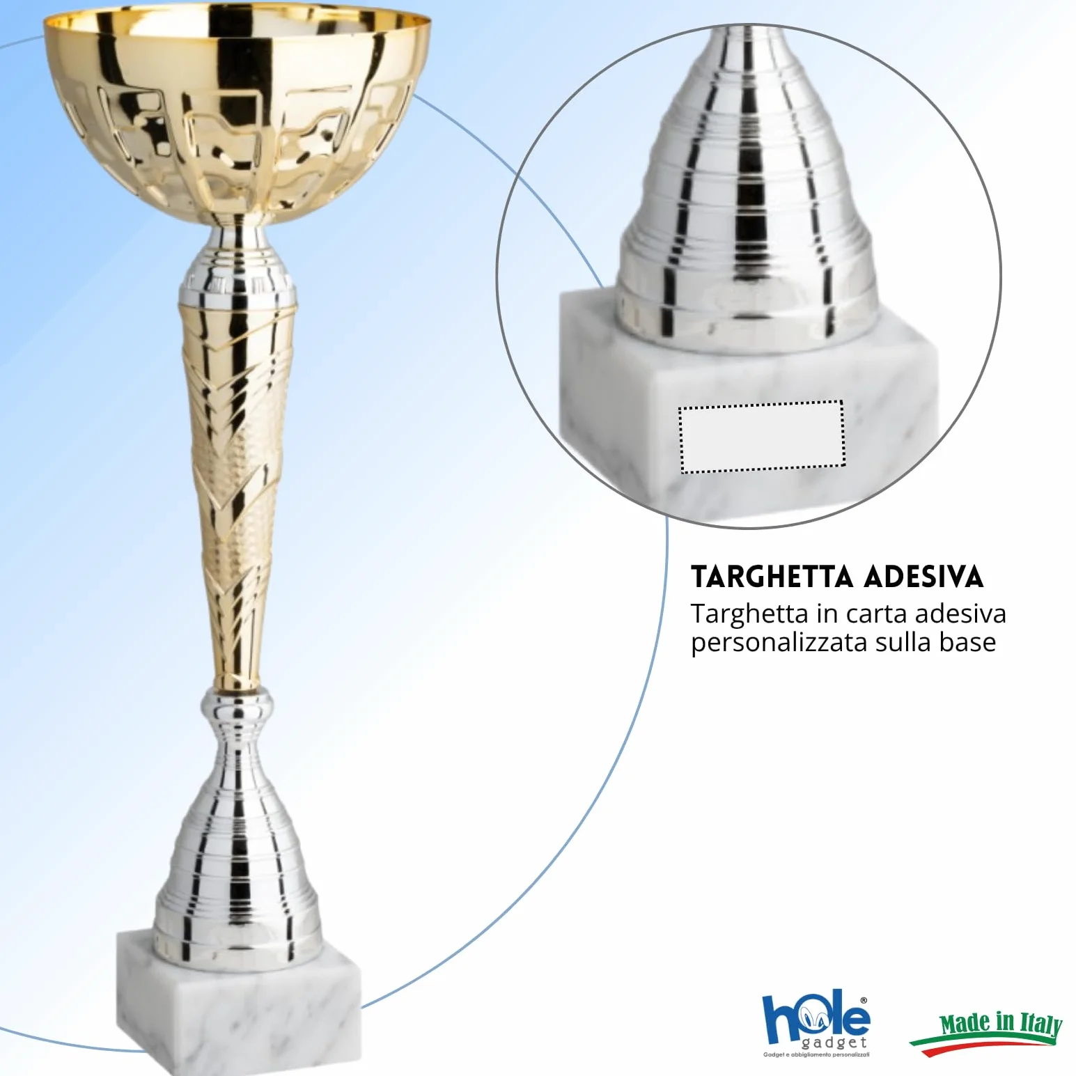 Coppa Trofeo Personalizzati, Premiazioni Singole o in Set Completi, Sportivi per Eventi, Calcio, Fantacalcio, Basket, Padel, Personalizzabile su Targhetta cod. 10.031