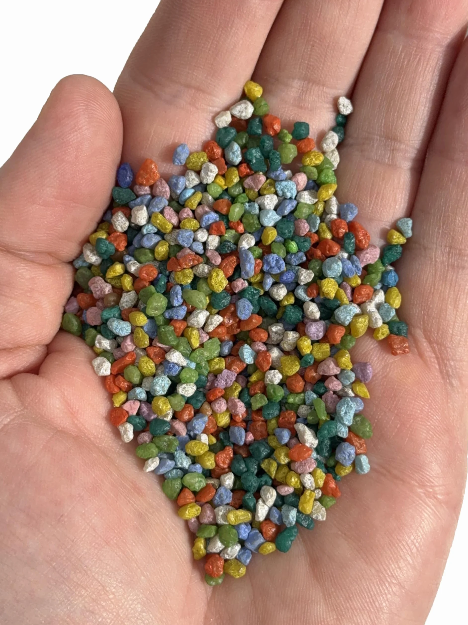 Ghiaia Decorativa per Marimo, Quarzo Ceramizzato Colorato per Vasi, Acquari e Terrari - Inerte, Non Tossico, (Arlecchino, Bianco, Blu, Nero, Rosa, Verde, Viola, Rosso, Giallo) (Arlecchino, 1 kg)