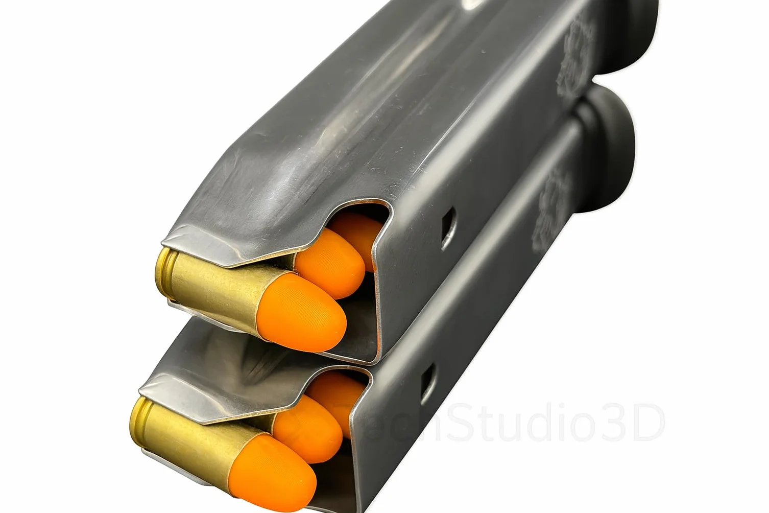Ciuccio rotondo in ottone 9 mm con tappo a scatto per armi da fuoco a secco munizioni allenamento Made in USA confezione da 5