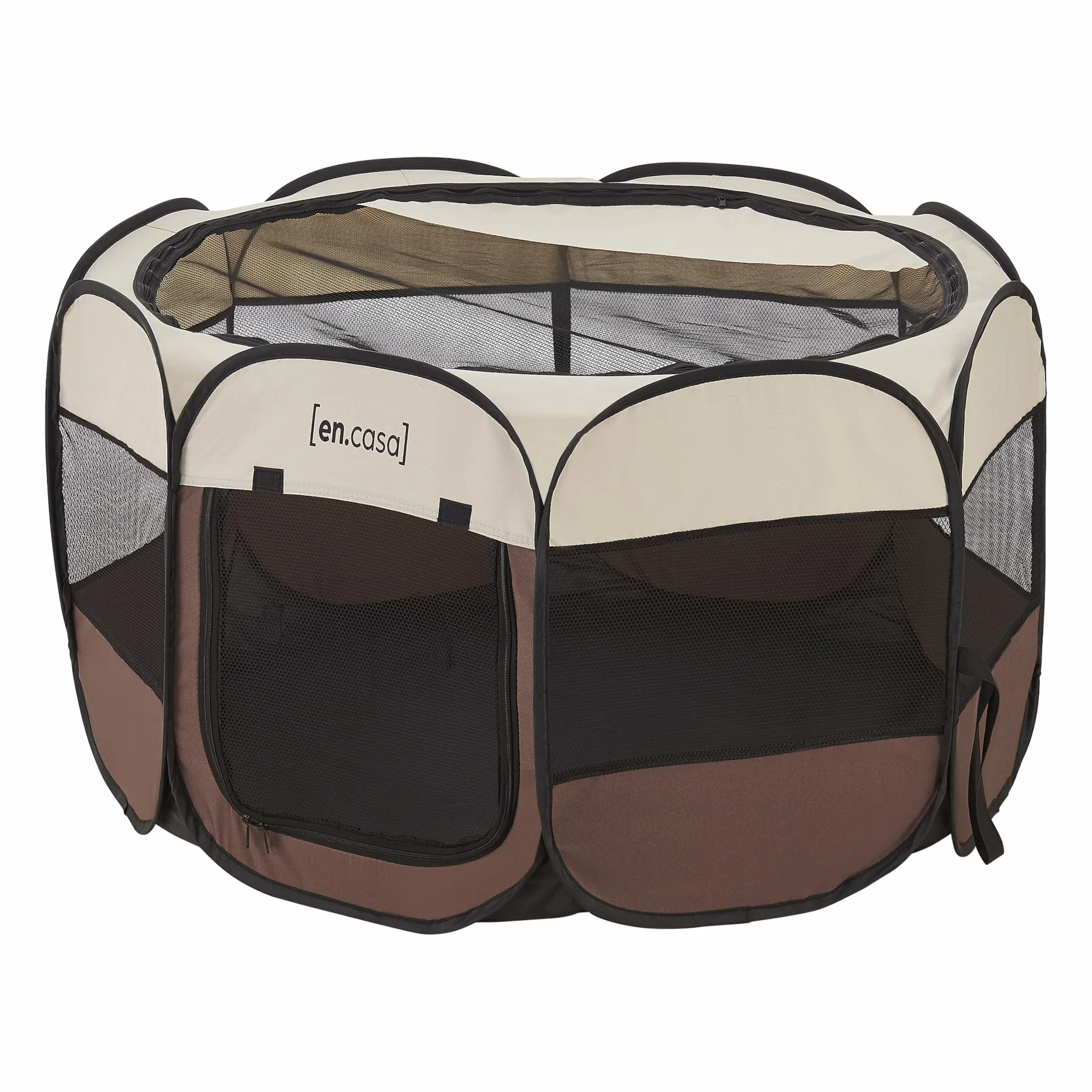 [en.casa] Recinto Morbido per Animali (AxLxP) 58 x 114 x 114 cm Box Pieghevole per Cuccioli, Tessuto Impermeabile, incl. Borsa di Trasporto