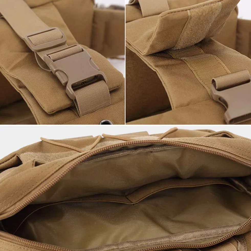 Borsa da Sella per Cani Zaino Tattico con Imbracatura per Cani Gilet No Pull Regolabile con Maniglia per Viaggi Campeggio Escursioni con 2 Tasche Laterali Capienti (Color : Green)