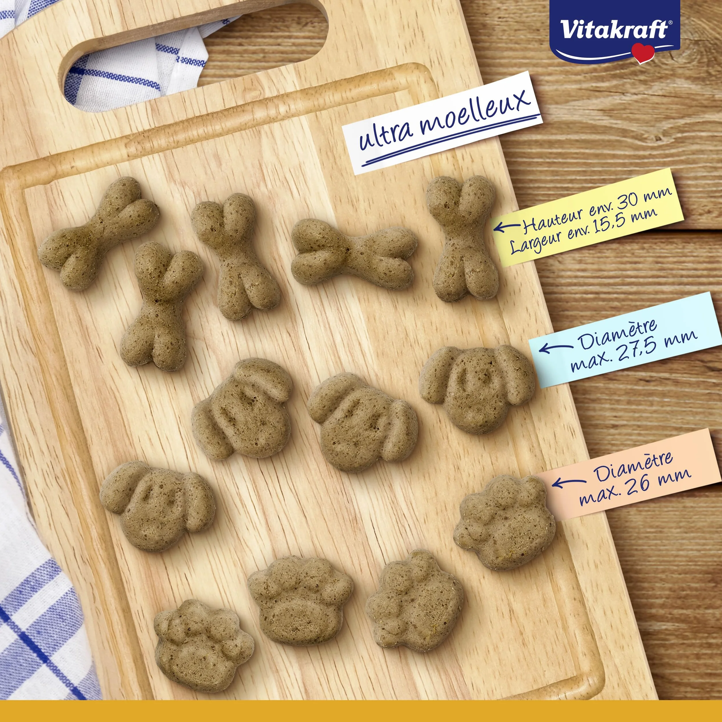 Vitakraft Noshies, leccornie per cani, con pregiata carne di tacchino, ideale per una coccola, vitamine per la pelle e il pelo, senza l'aggiunta di zuccheri e cereali (1x 90g)