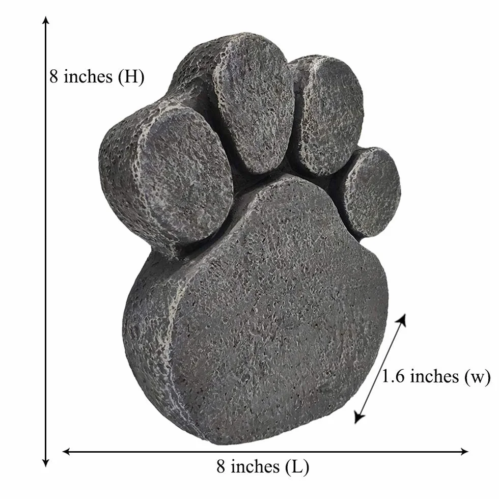 Pietre commemorative personalizzate per cani da compagnia - impronte di zampe di cane per animali domestici - regalo di simpatia per la perdita di nome e data incisi su animali domestici