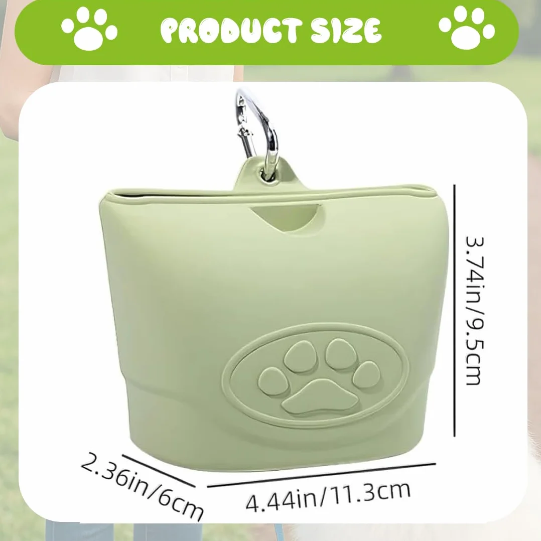 Porta Premietti per Cani, Custodia in Silicone per crocchette per Cani, Contenitore Portatile per l'addestramento Comoda Chiusura con Fibbia Magnetica e Clip in Vita