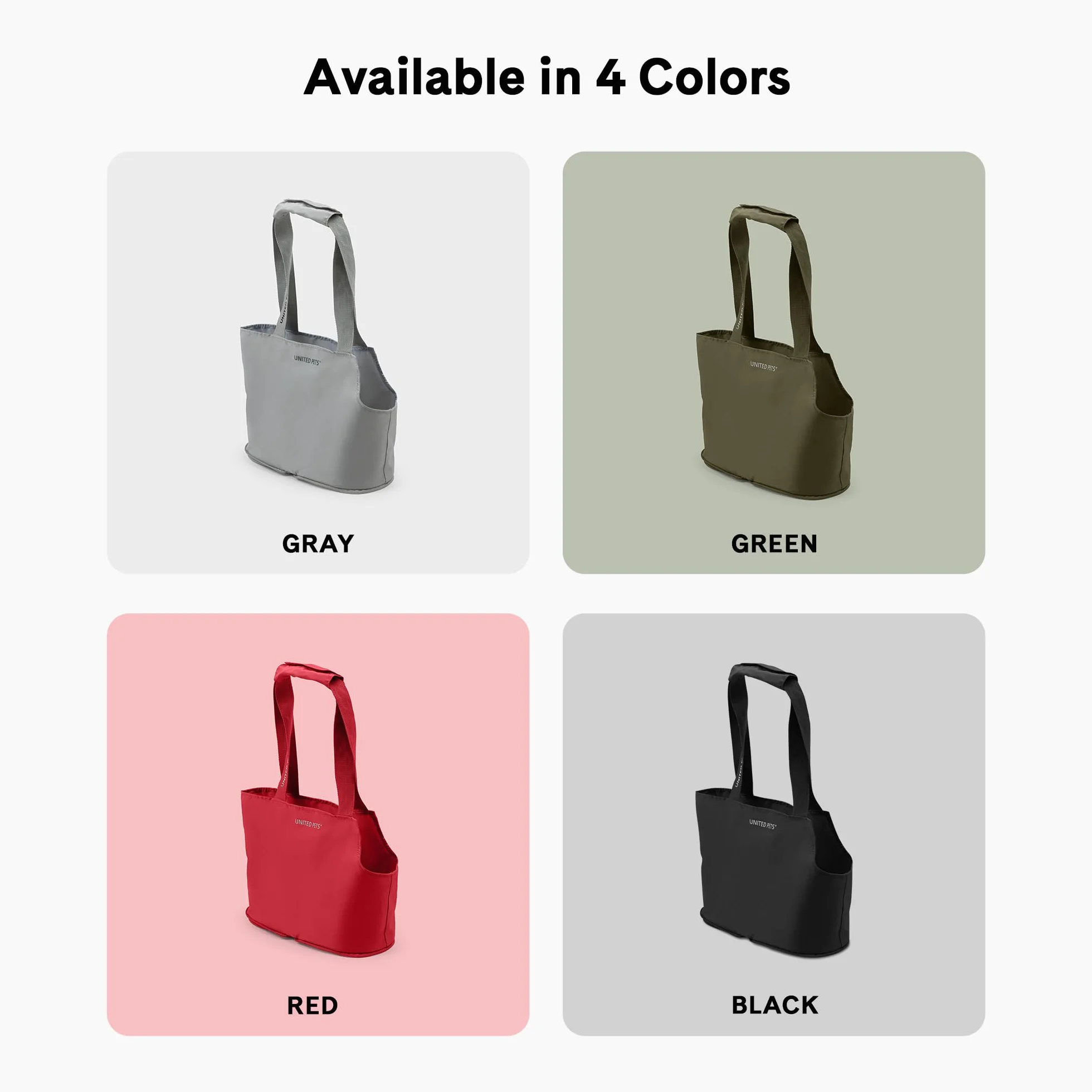 UNITED PETS Lazy Dog Borsa Trasportino per Cani Piccoli, Trasportino per Piccoli Animali Domestici, di Design, Leggera, Pieghevole, Rosso