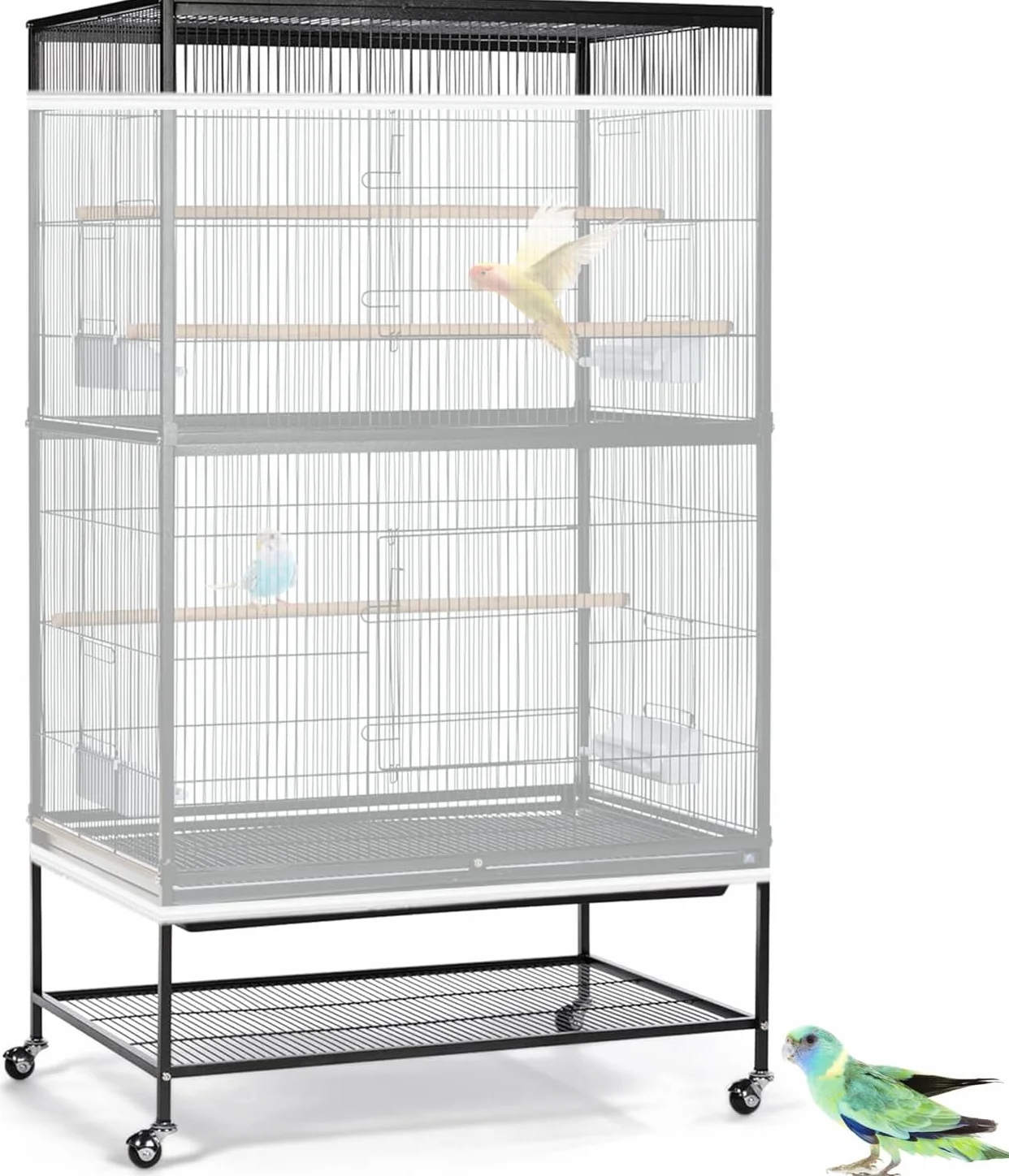 ASOCEA Copertura per Gabbia Uccelli Nylon Universale 118x31.5in 300x80cm Bianco