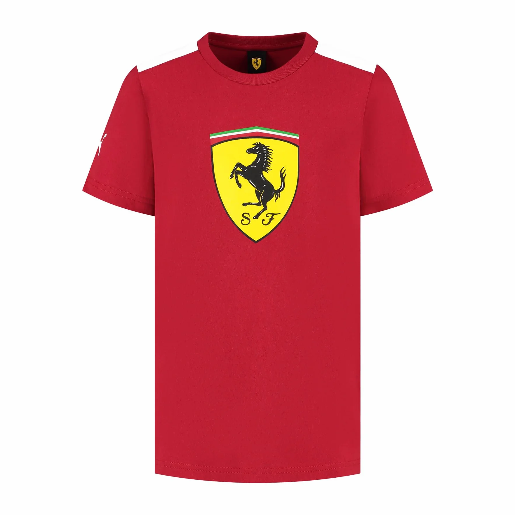 PUMA Scuderia Ferrari F1 Maglietta Bambino con Grande Logo Scudetto