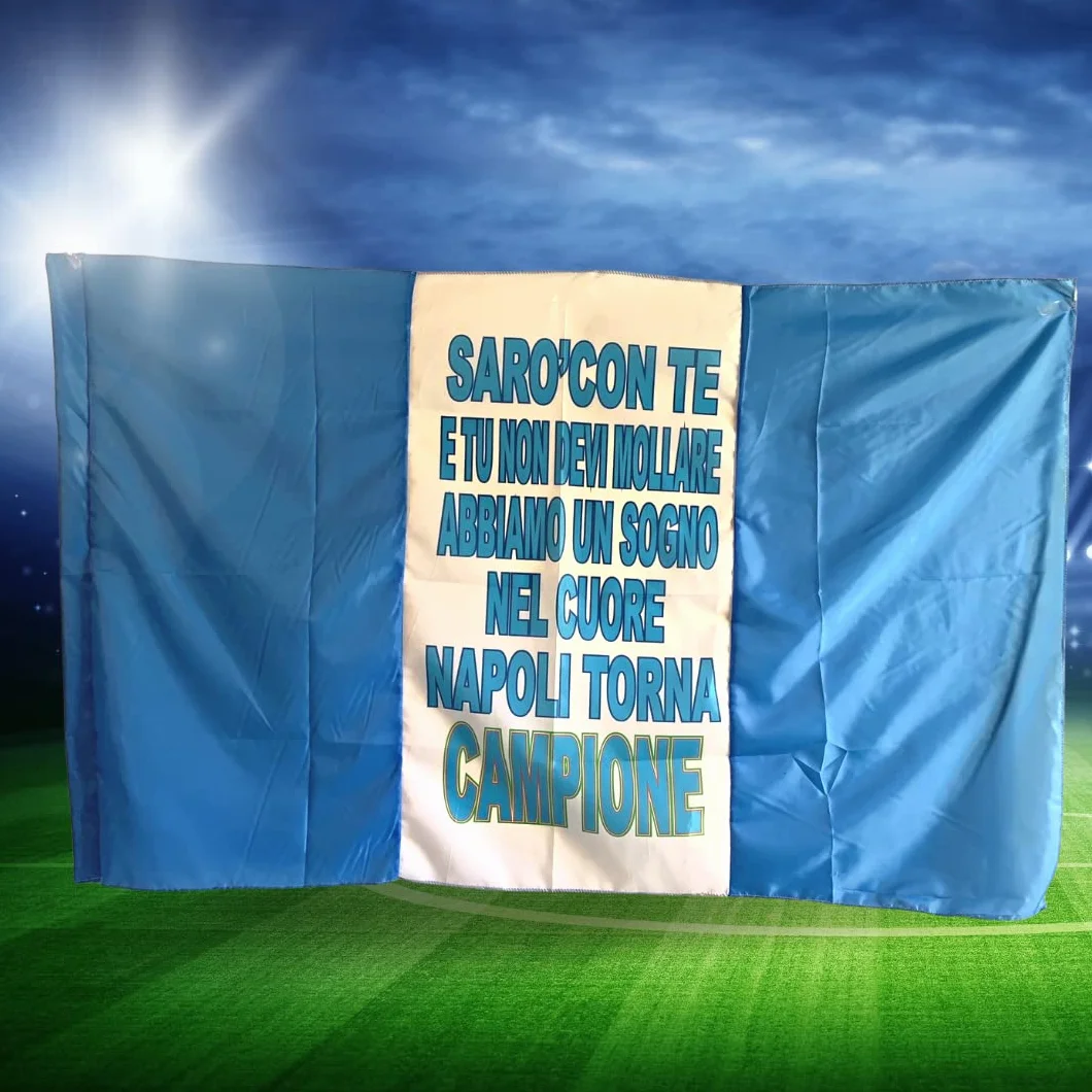 NARAMAKI Bandiera del Napoli 90x150 con Passante per Asta