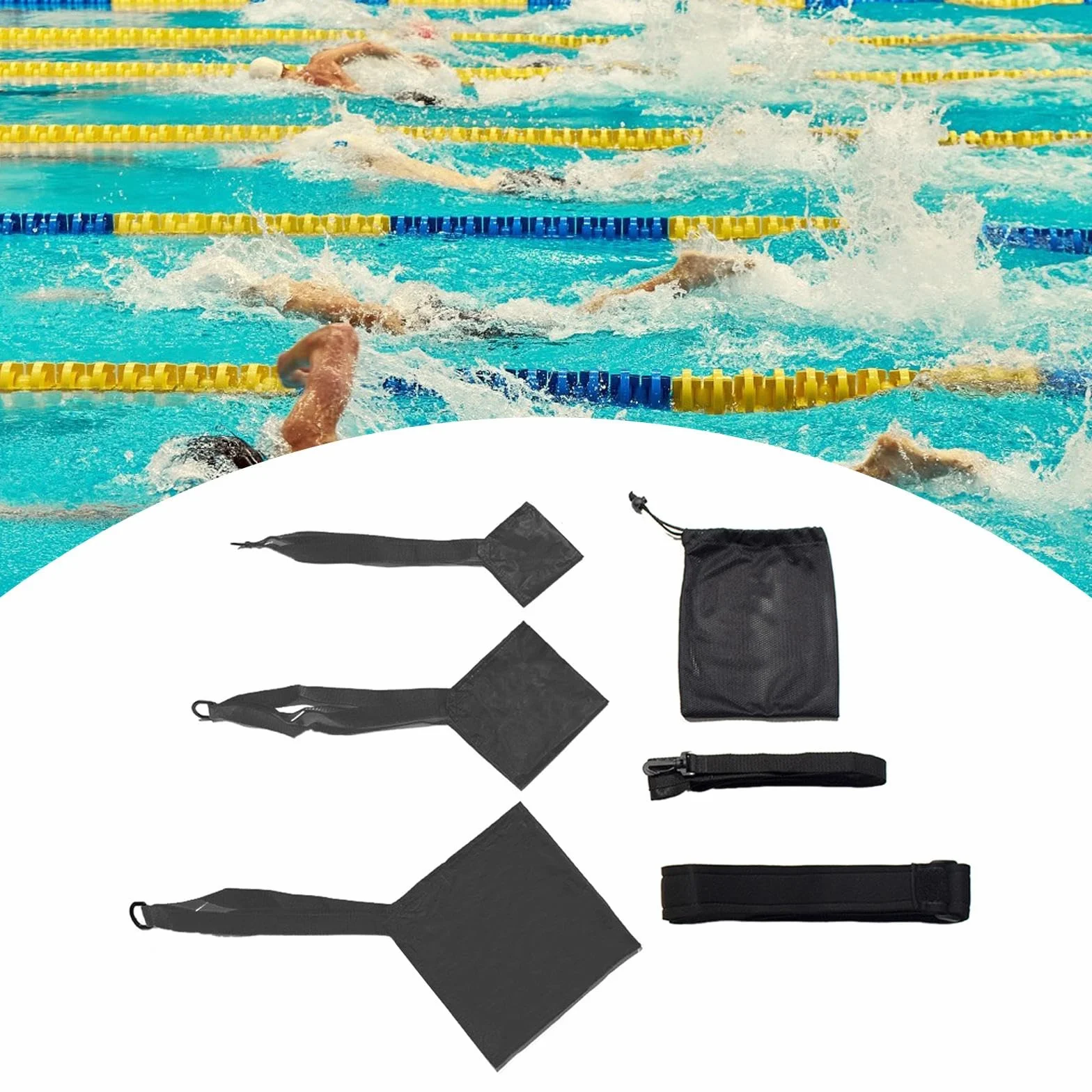 Paracadute di Nuoto Resistenza Set Allenamento Forza Attrezzatura per Allenatore