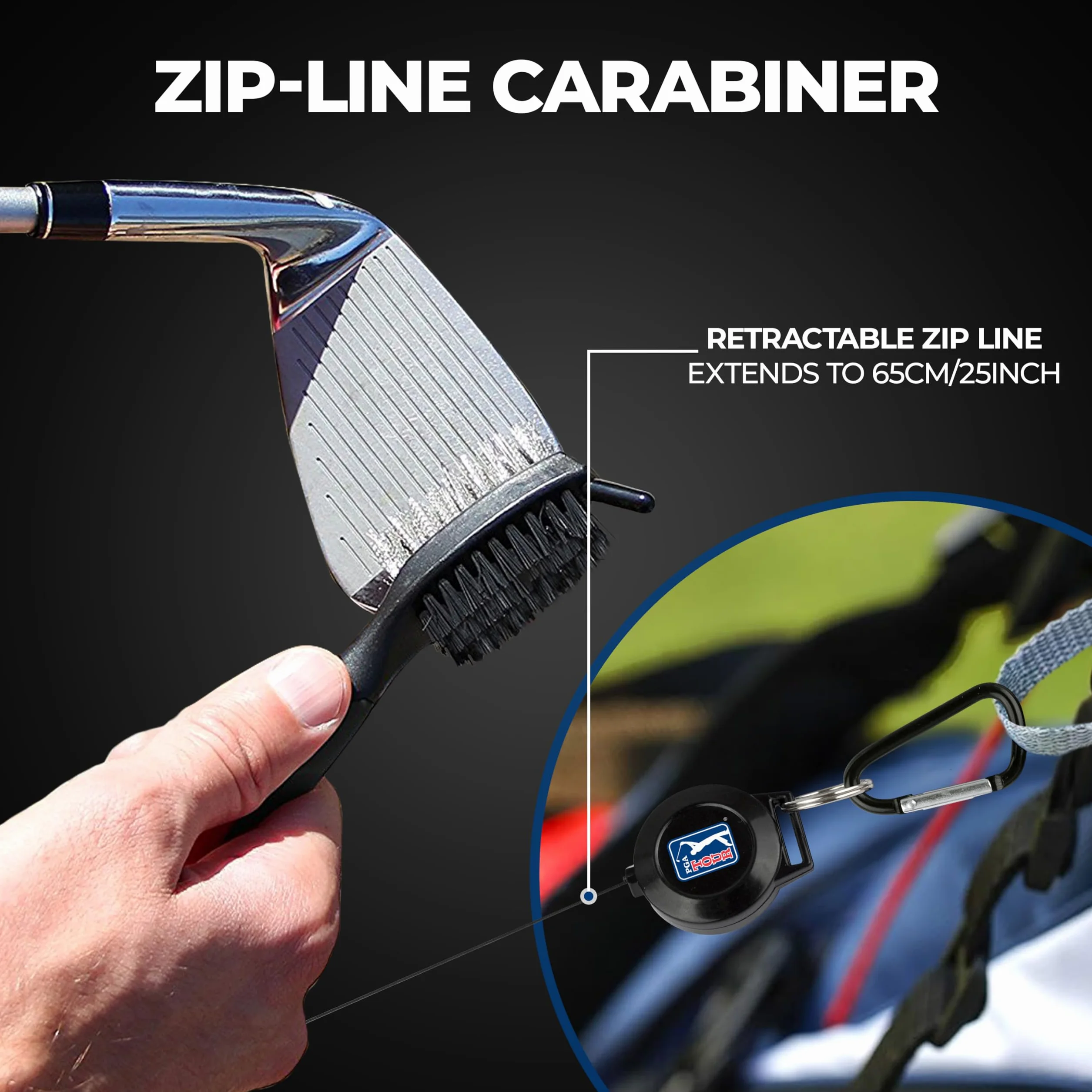 PGA Deluxe Dual Sided Golf Club Spazzola e Groove Cleaner