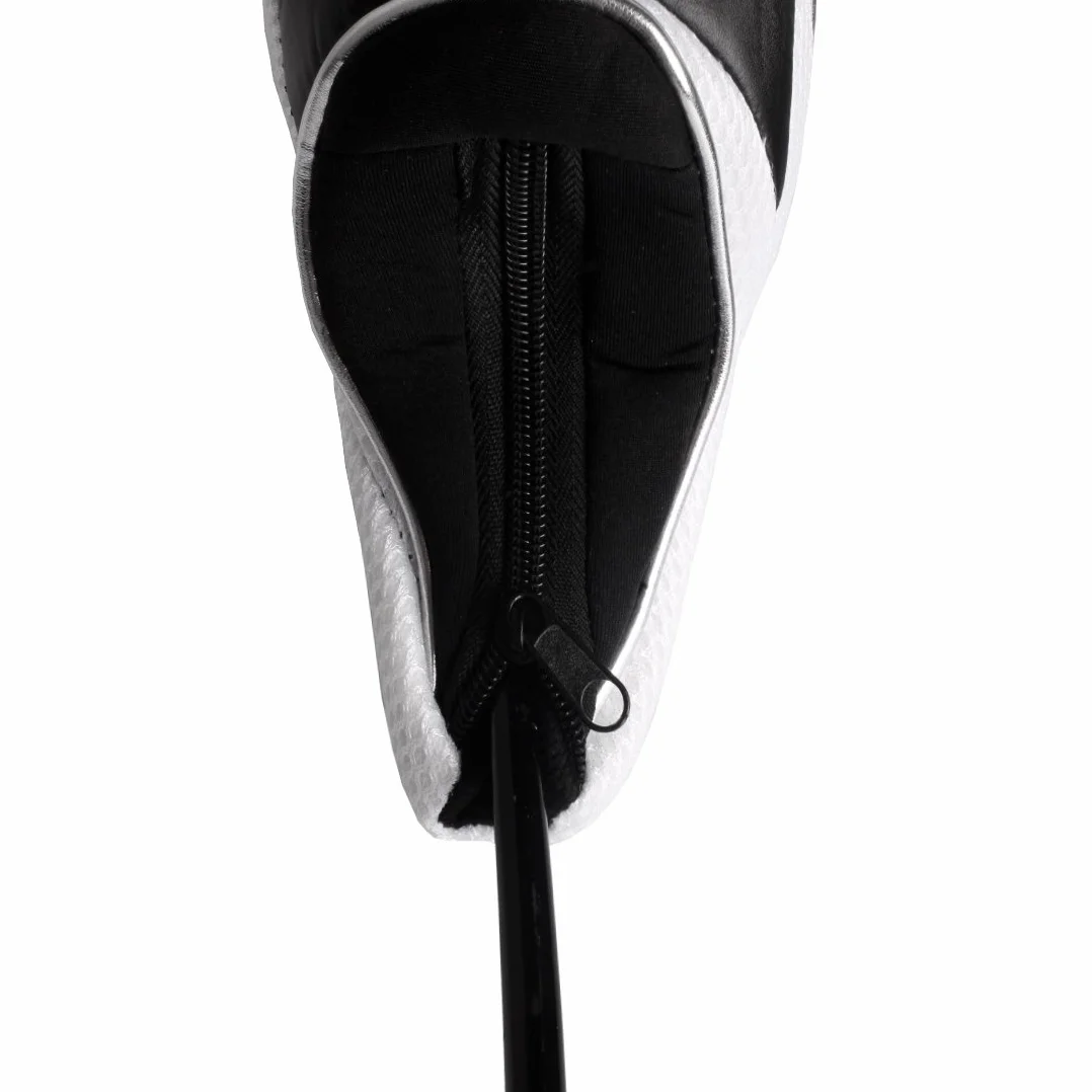Andux Golf Driver per Legno a Testa Copre con Chiusura a Cerniera per Driver 460cc Set di 3 (MT/MG16 Nero/Bianco)
