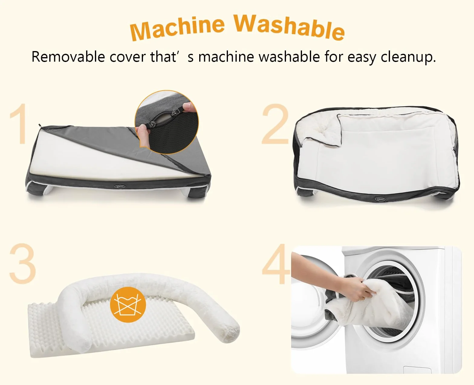 Pecute Divano Letto per Animali Domestici, Divanetto Relax per Cani, Cuccia Cane Gatto, Cuscino Cane di Un Intero Memory Foam a Forma di Uovo (XL 101 * 66 * 20 CM)