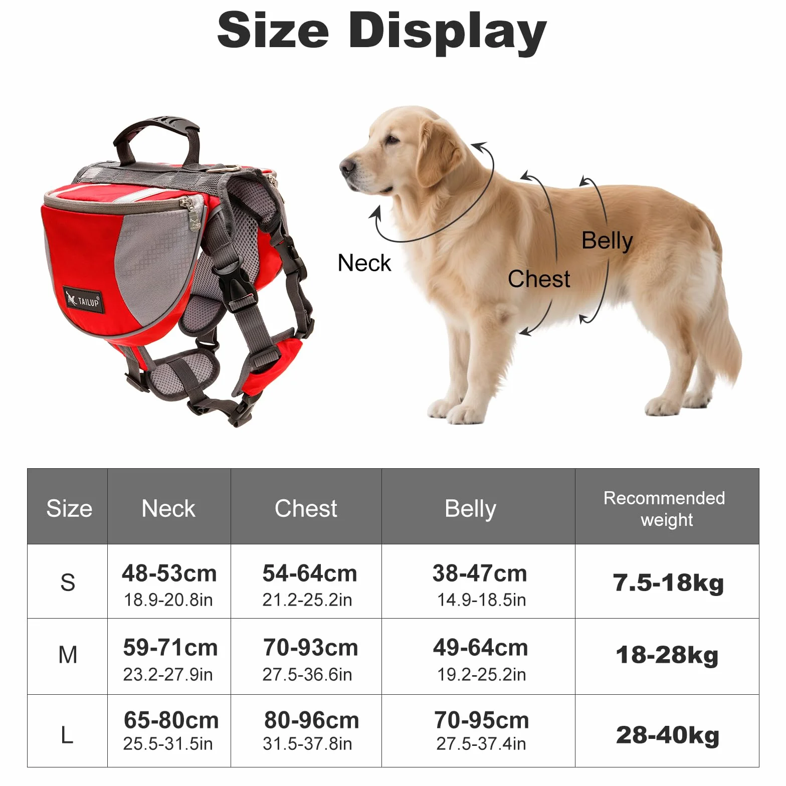 PETCUTE Zaino per Cani con Tasche Grandi,Regolabile Borsa da Sella per Cani Medio e Grande,Traspirante,Riflettente Zaino per con Manico,per Viaggi, Campeggio,Escursionismo