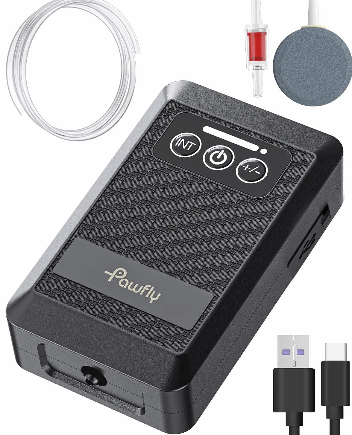 Pawfly Ossigenatore per Acquario a batteria al litio, Pompa d'aria ricaricabile USB per serbatoi di pesce da 20-500 L Aeratore portatile silenzioso per la Pesca all'Aperto e Interruzione di Corrente