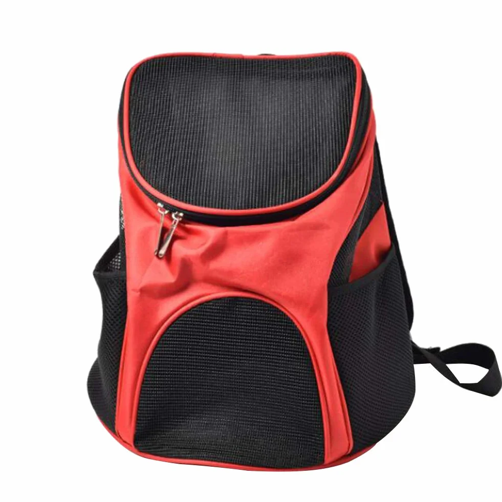 Trasportino per Gatti,Traspirante Trasportino per Esci in Viaggio Zaino da Viaggio per Cani da Esterno per Cuccioli di Animali da Compagnia Traspirante con Petto in Rete Traspirante - Rosso S