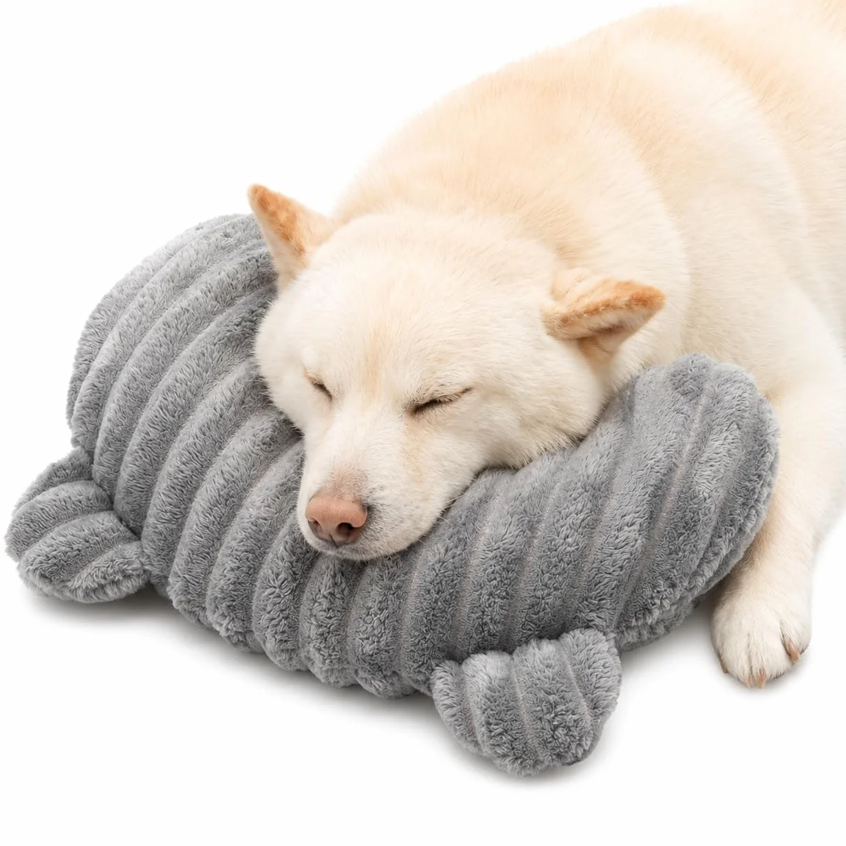 Cuscino per cani a forma di U per cani di taglia media, cuscino ortopedico lavabile, supporto per il collo per un rilassamento profondo, cuscino giocattolo per cani