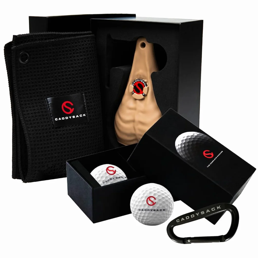 CADDYSACK Ball Holder and Gift Set, Supporto per Palline da Golf, Beige
