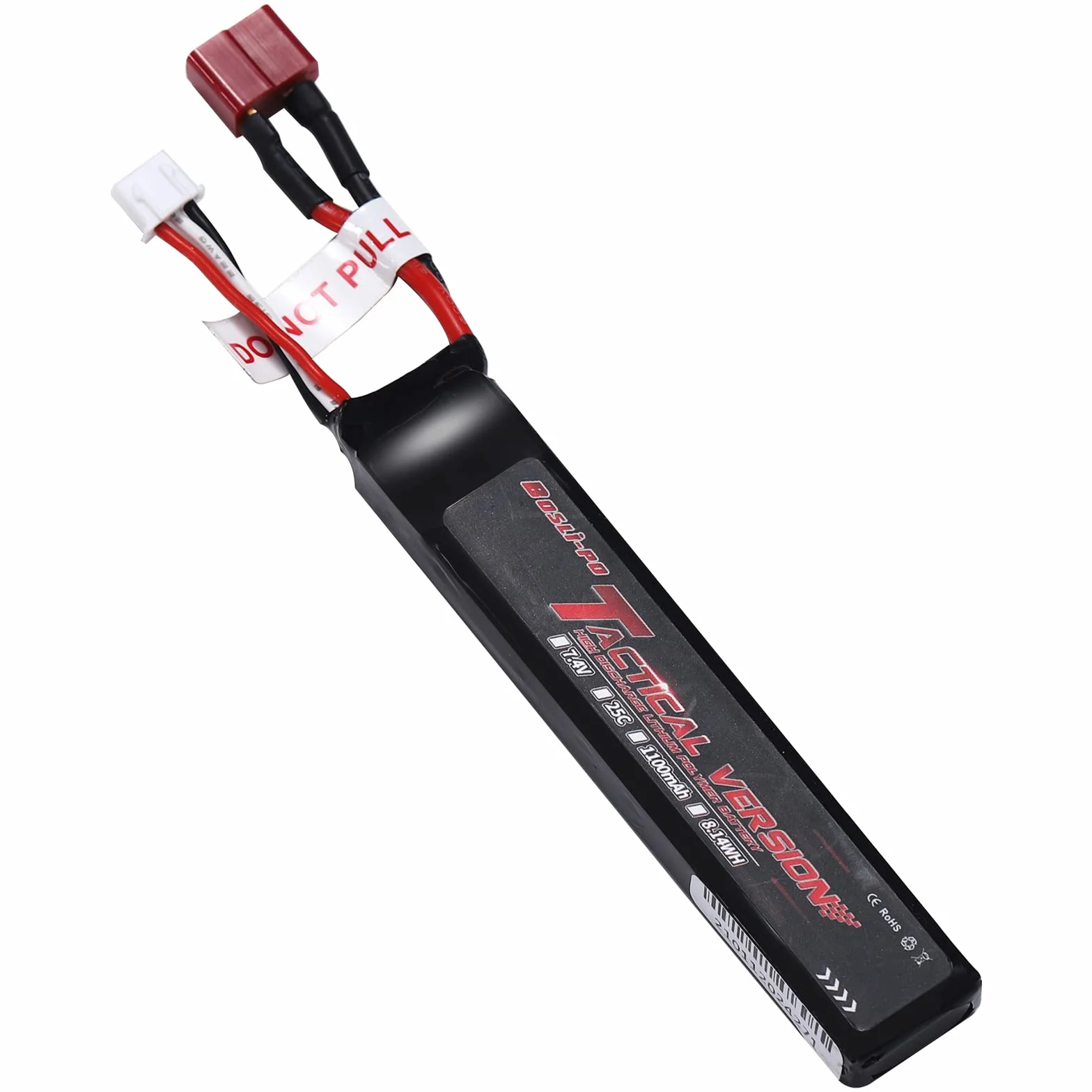 Airsoft LiPo batteria 2S 7.4V 25C 1100mAh per AEG con Mini T Plug